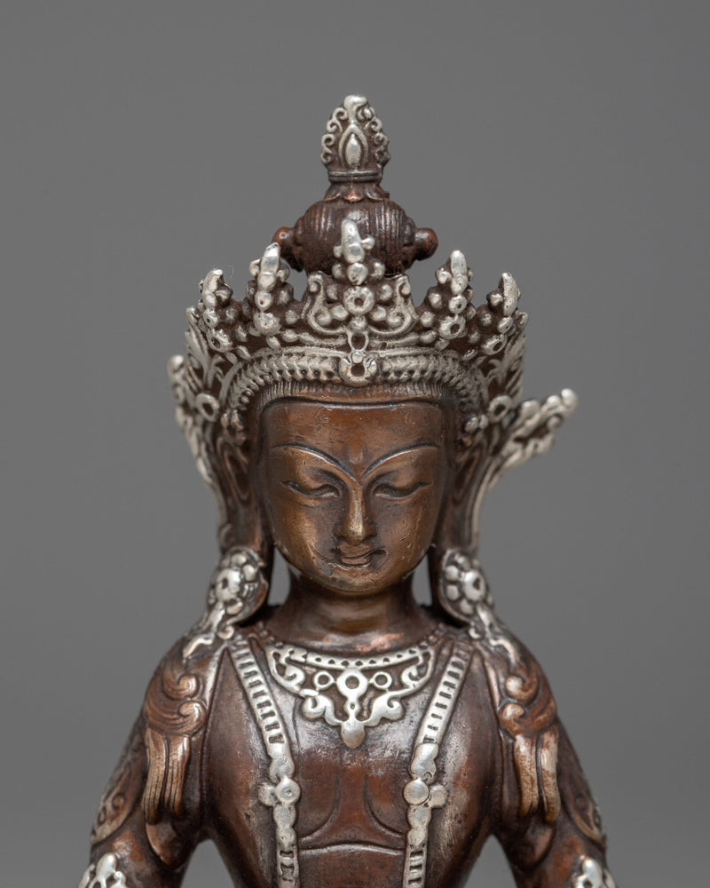 Machine Made Amitayus Buddha Statue | Craftsmanship in Divine Form for Spiritual Practice