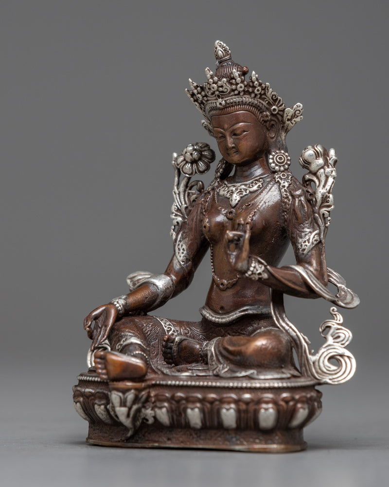 Green Tara Machine Made Statue | Graceful Representation for Spiritual Guidance