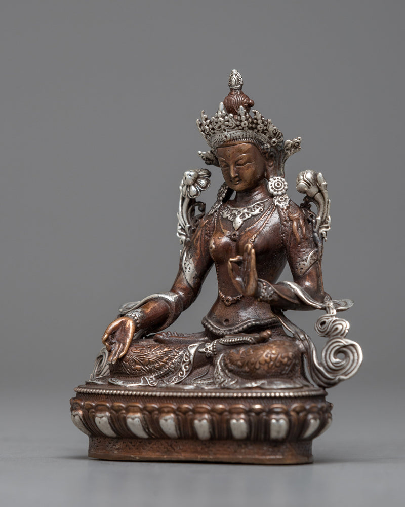 Machine Made Mother Sita Tara (White Tara) Statue | Serene Representation of Divine Feminine Ener