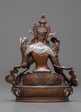 Machine Made Mother Sita Tara (White Tara) Statue | Serene Representation of Divine Feminine Ener