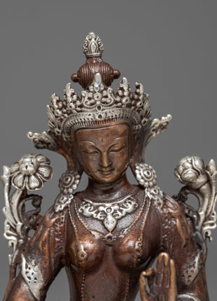 Machine Made Mother Sita Tara (White Tara) Statue | Serene Representation of Divine Feminine Ener