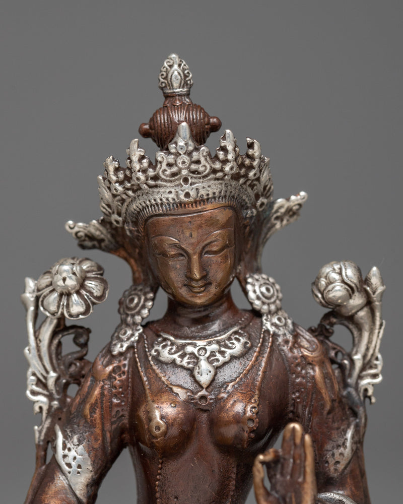 Machine Made Mother Sita Tara (White Tara) Statue | Serene Representation of Divine Feminine Ener