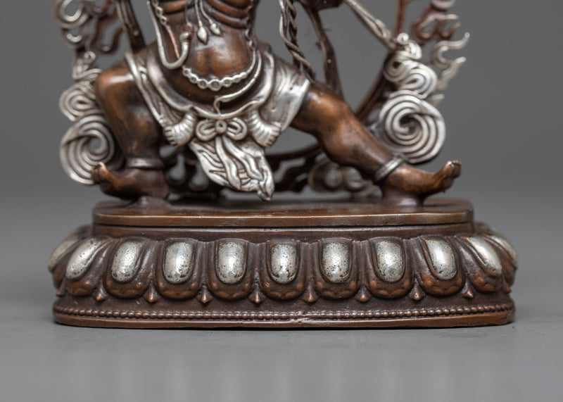 Machine Made Dharmapala Vajrapani Statue | Effortless Precision in Sacred Representatio