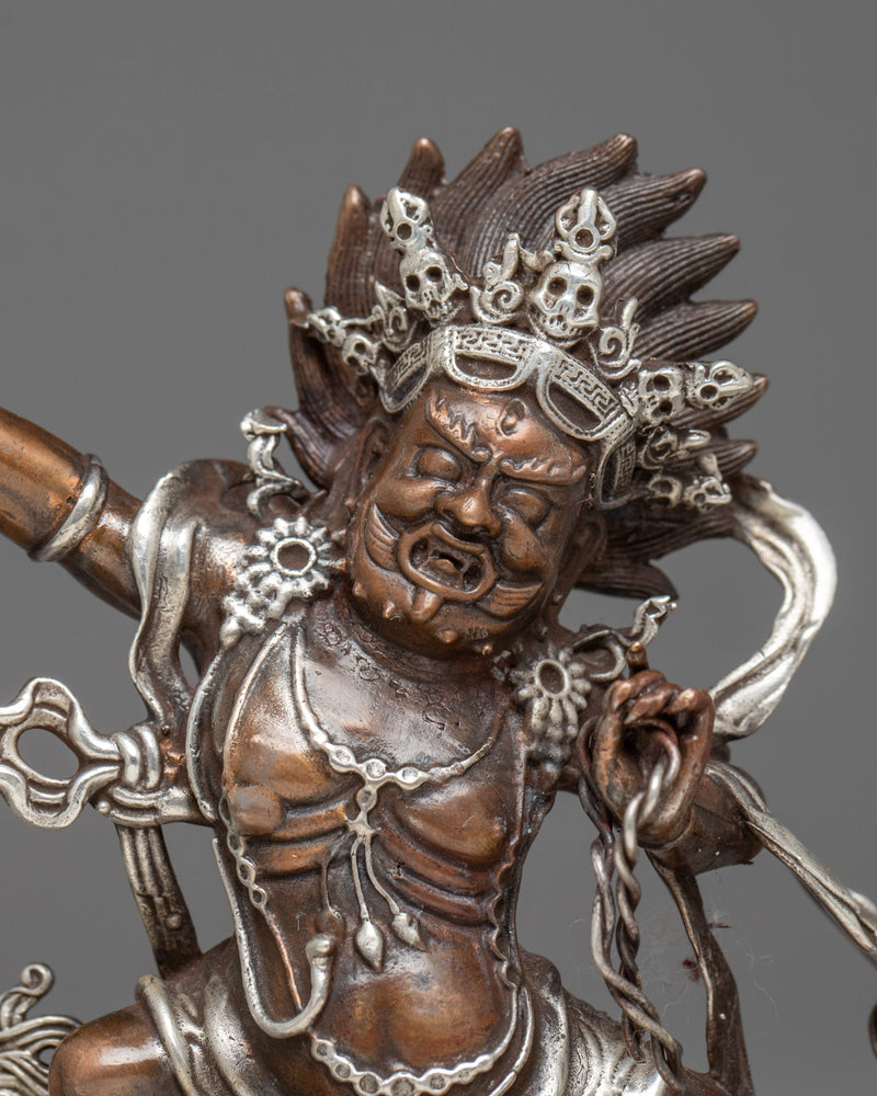 Machine Made Dharmapala Vajrapani Statue | Effortless Precision in Sacred Representatio