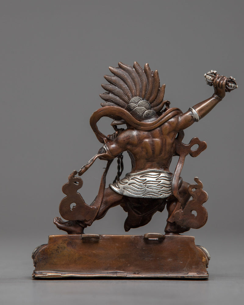 Machine Made Dharmapala Vajrapani Statue | Effortless Precision in Sacred Representatio