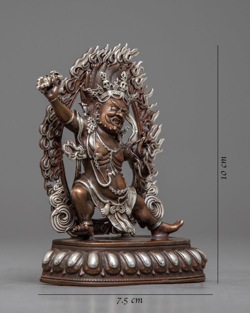 Machine Made Dharmapala Vajrapani Statue | Effortless Precision in Sacred Representatio