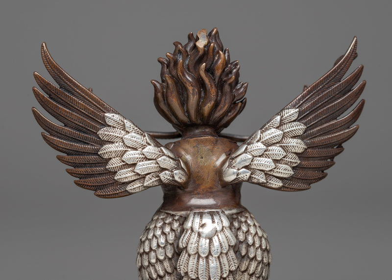 Copper Machine Made Garuda Statue | Intricately Crafted Symbol of Power and Protection