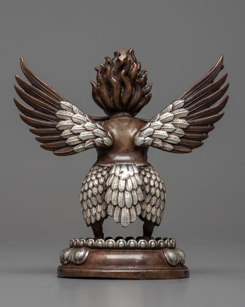 Copper Machine Made Garuda Statue | Intricately Crafted Symbol of Power and Protection