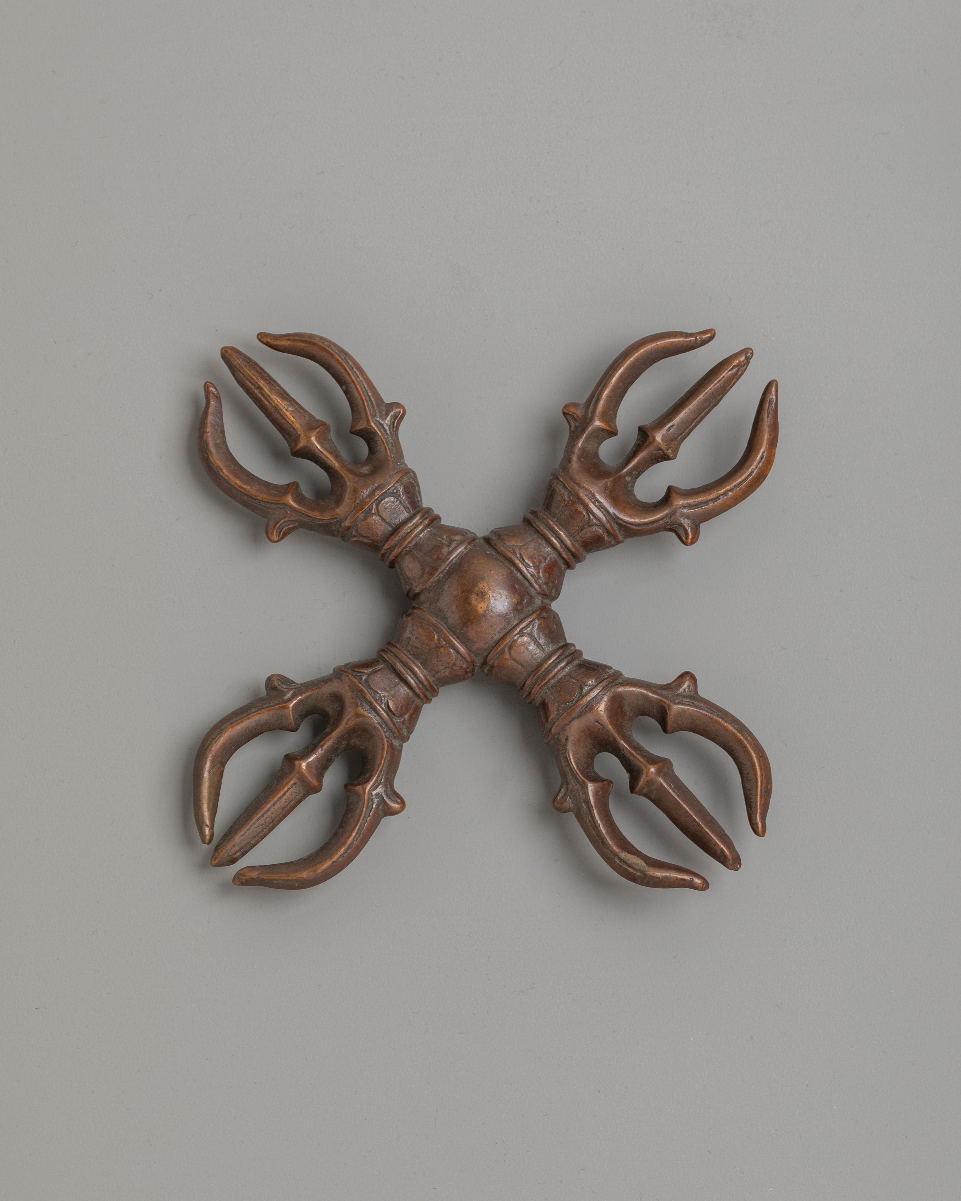 Handcrafted Copper Bishwo Vajra | Sacred Dorje for Meditation & Rituals