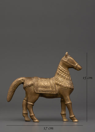 Brass Horse Sculpture for Home Decor | Handcrafted Symbol of Power, Speed & Victory