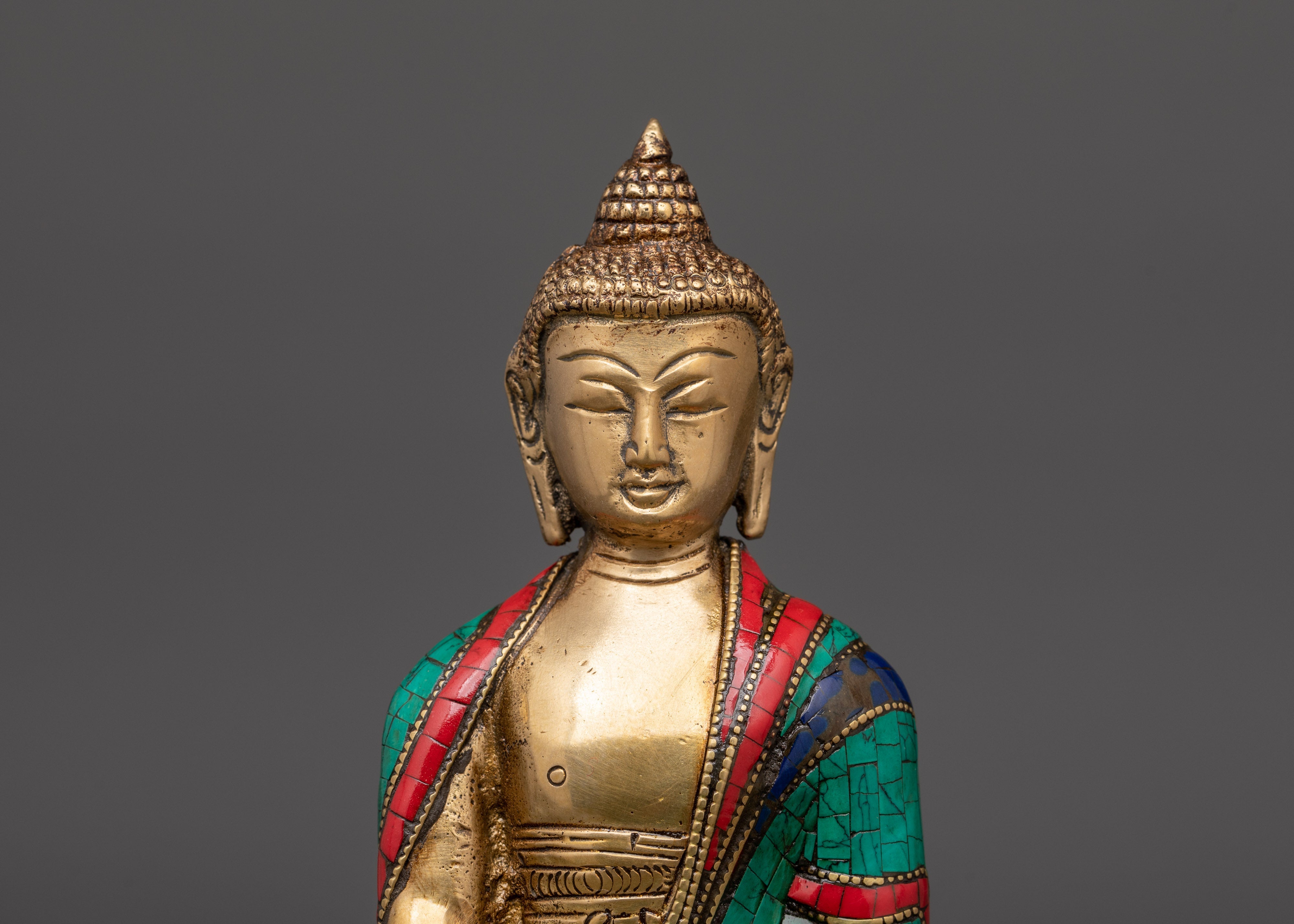 Shakyamuni Buddha Brass Statue | Enlightenment Symbol