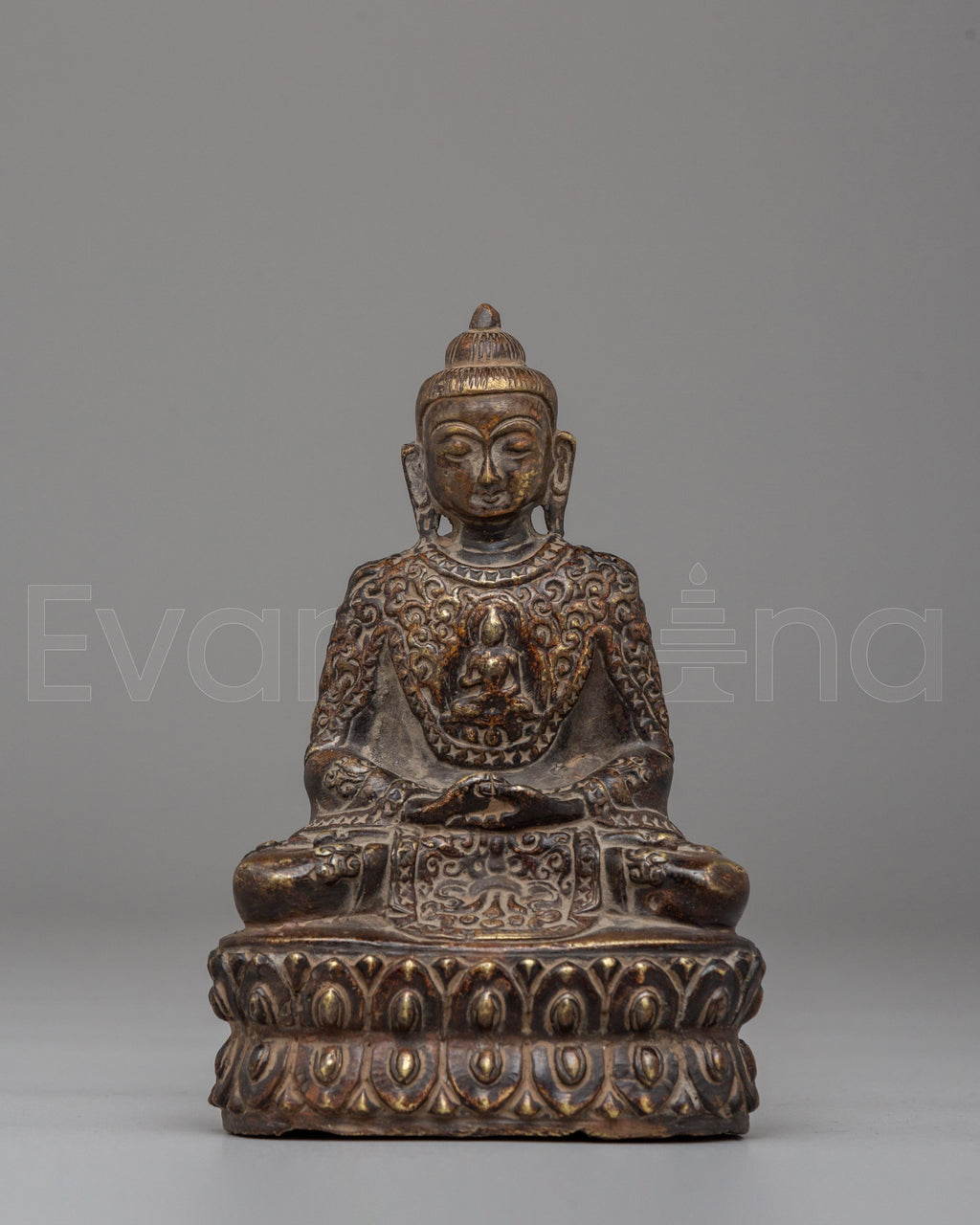 Spiritual Amitabha Buddha Altar Statue | Handcrafted Copper Statue