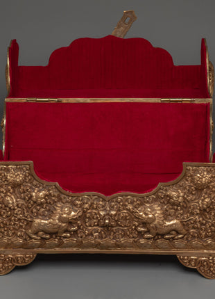Copper Treasure Box with Gold Plating | Snow Lion Guardians
