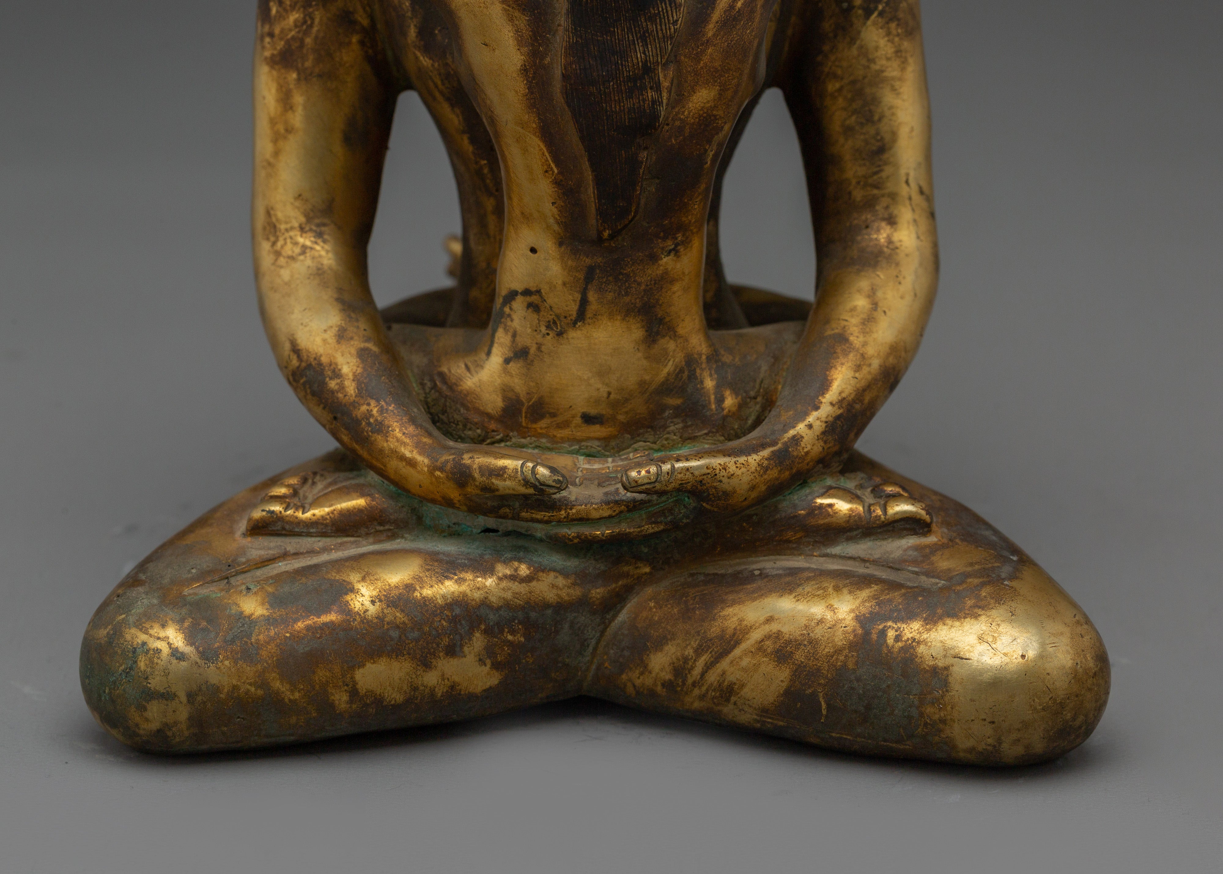 Samantabhadra Copper and Gold Plated Statue | Tibetan Yab Yum Artwork