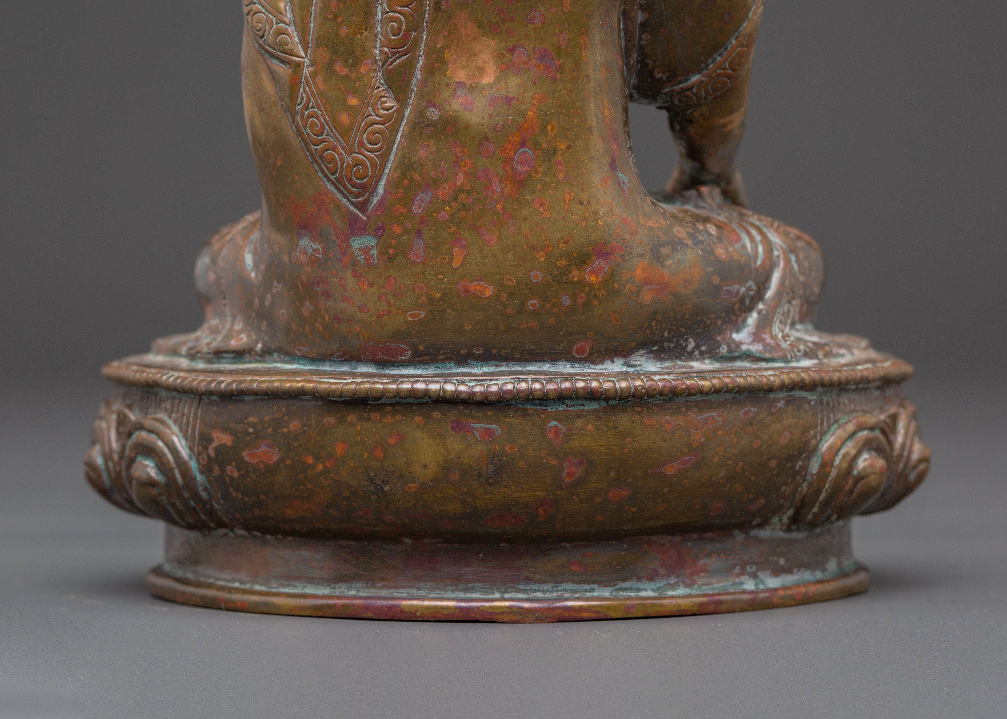 Sacred Statue of Buddha Shakyamuni | Copper Buddhist Sculpture