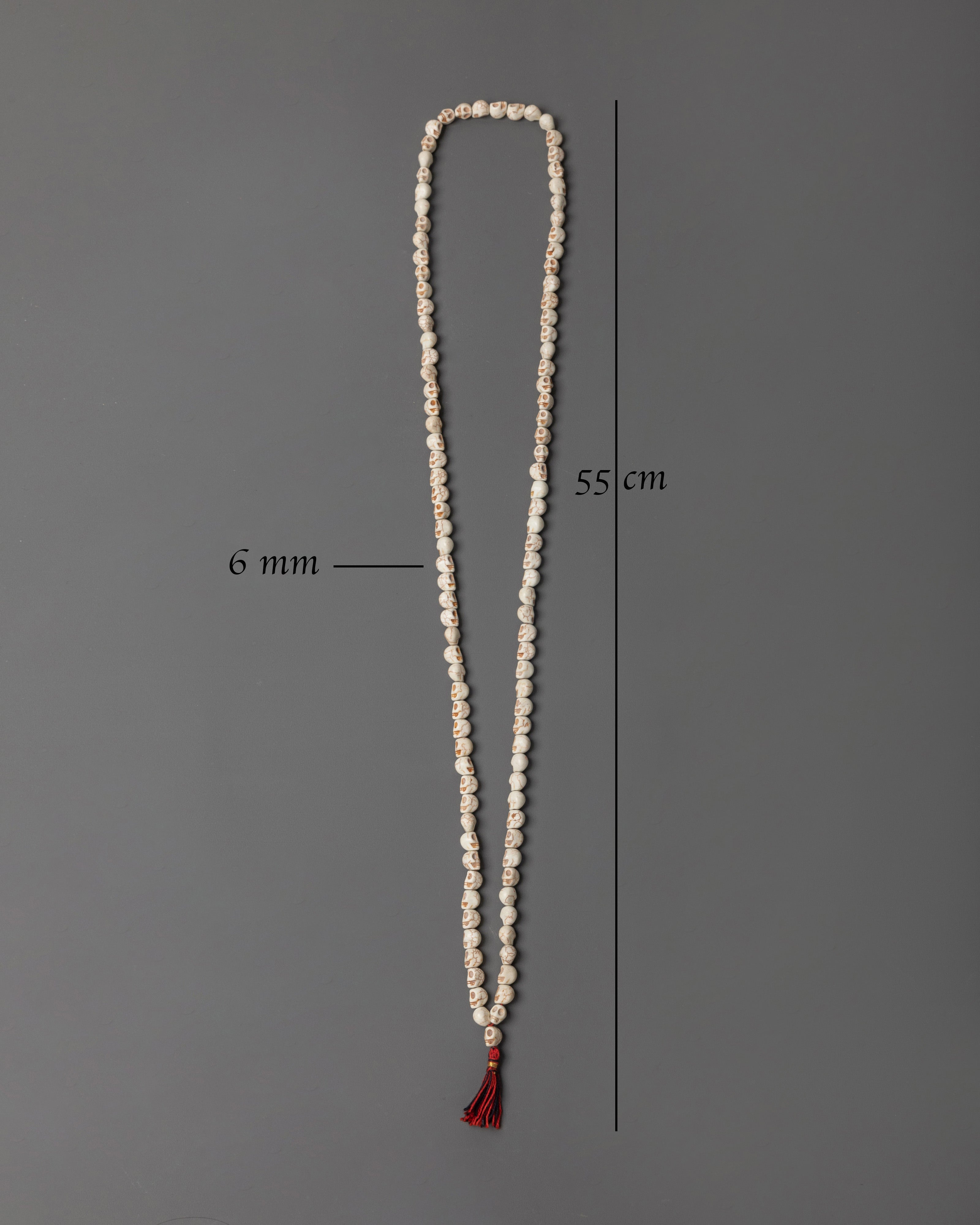 Sacred Buddhist Meditation Mala With Skull Design | 108 Prayer Beads