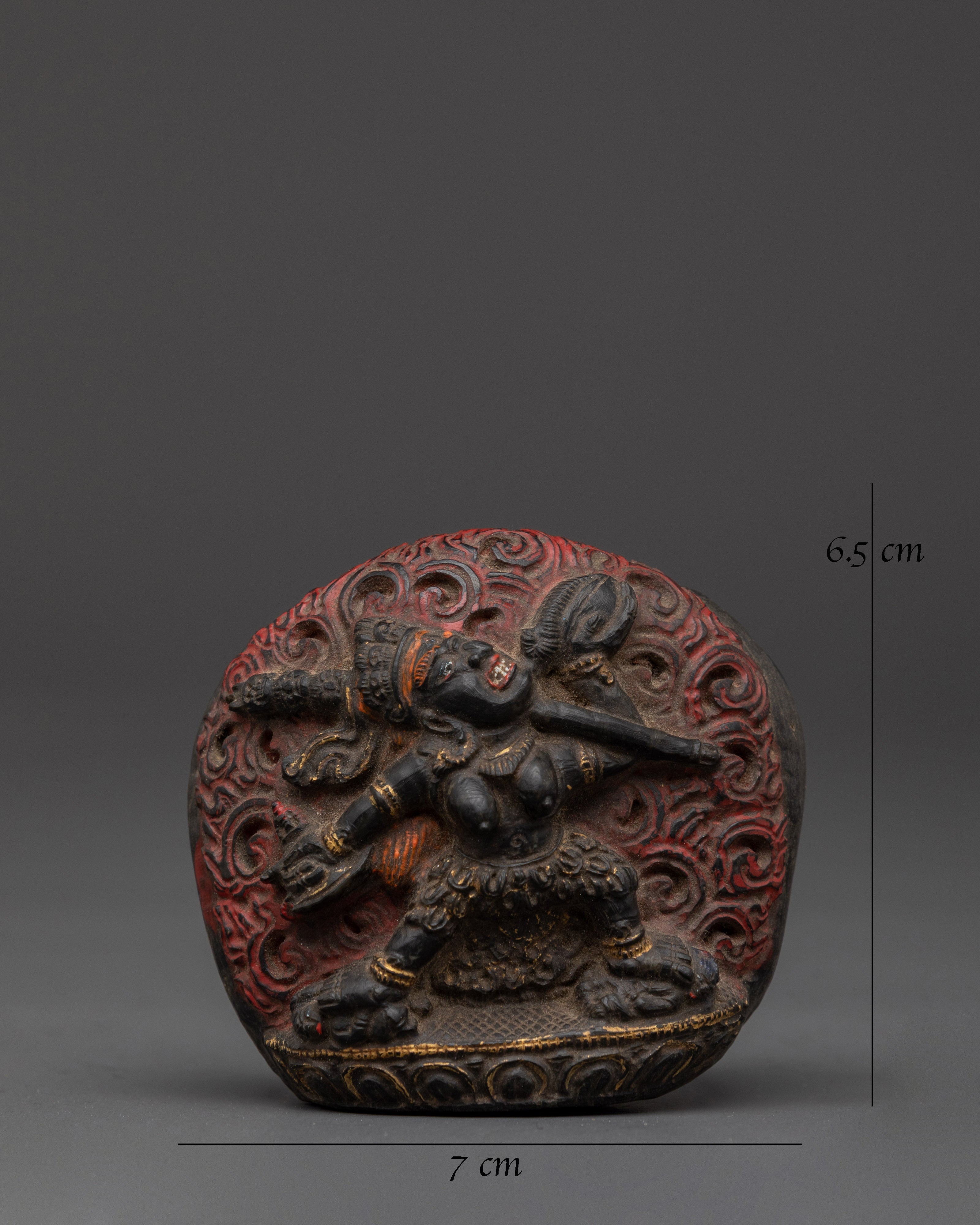 Vajrayogini Fossil Carving Statue |  Spiritual Home Decor for Empowerment