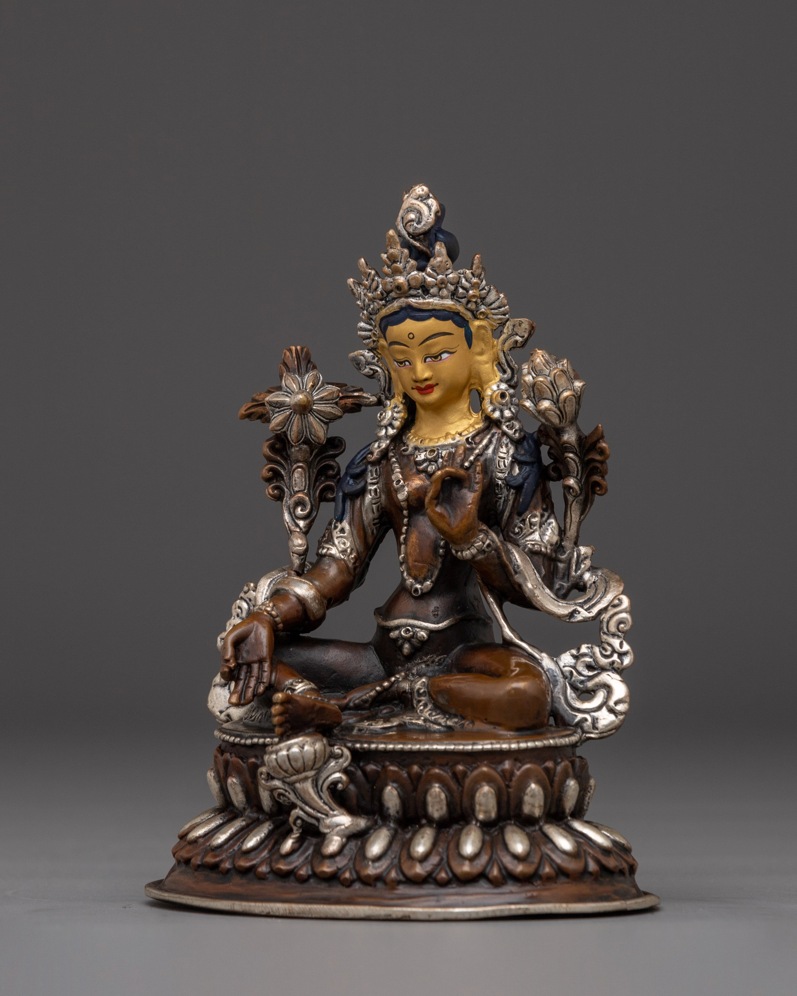 Oxidized Green Tara Nepali Artwork | Mother of All Buddhas