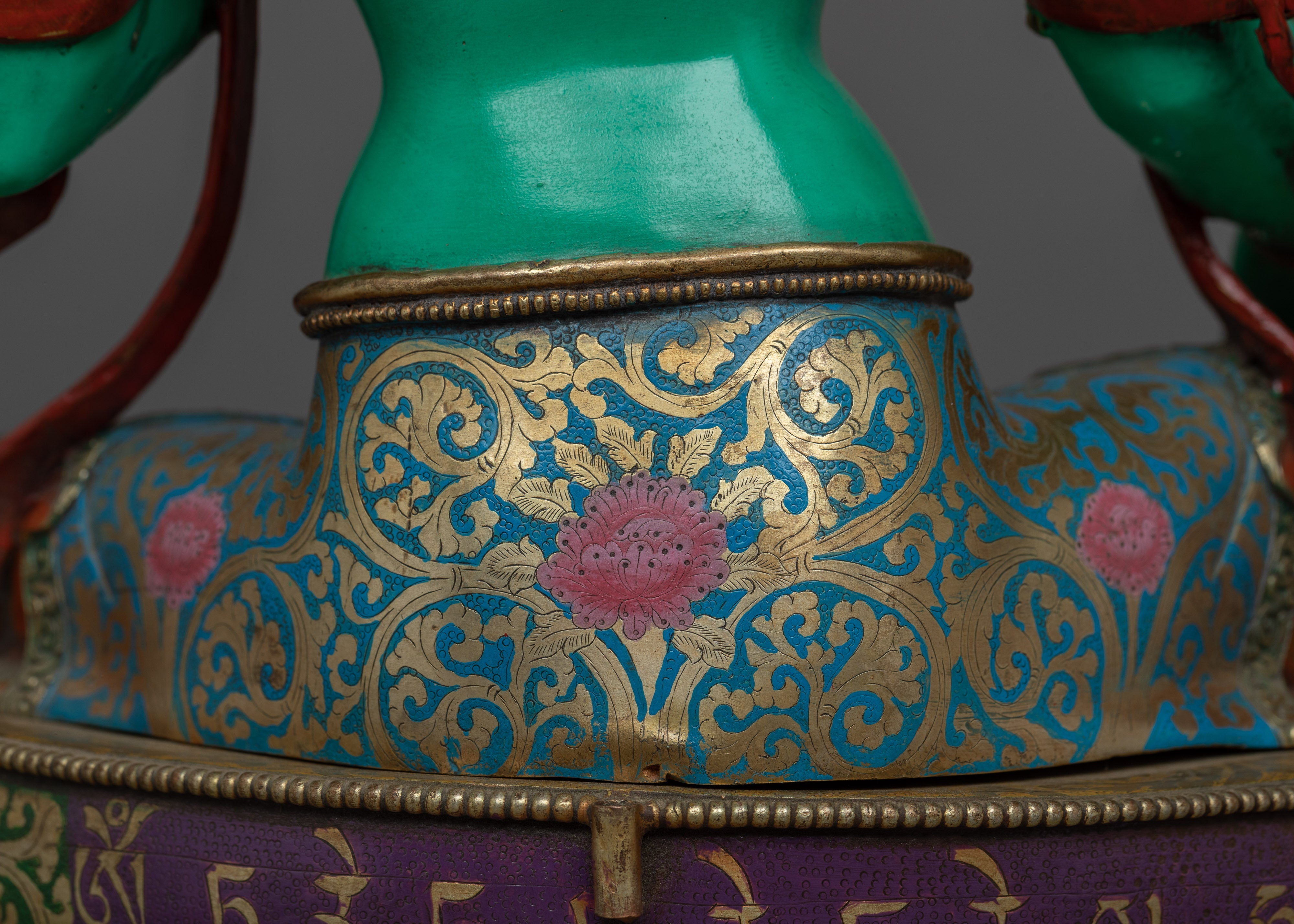 Green Tara Beautiful Sculpture | Stunning 24K Gold Gilded Statue