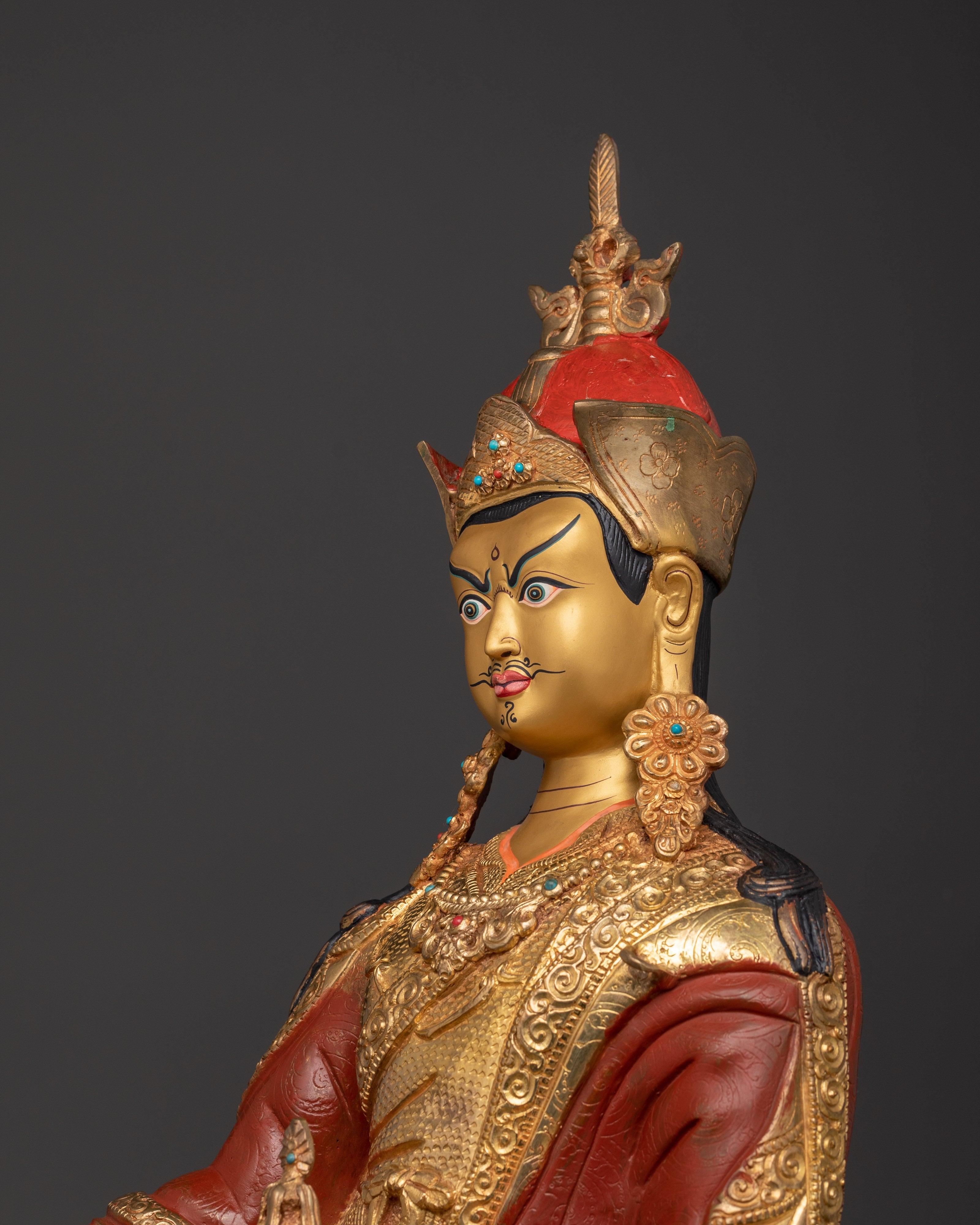 Guru Rinpoche Copper Body Statue | Sacred Padmasambhava Figure
