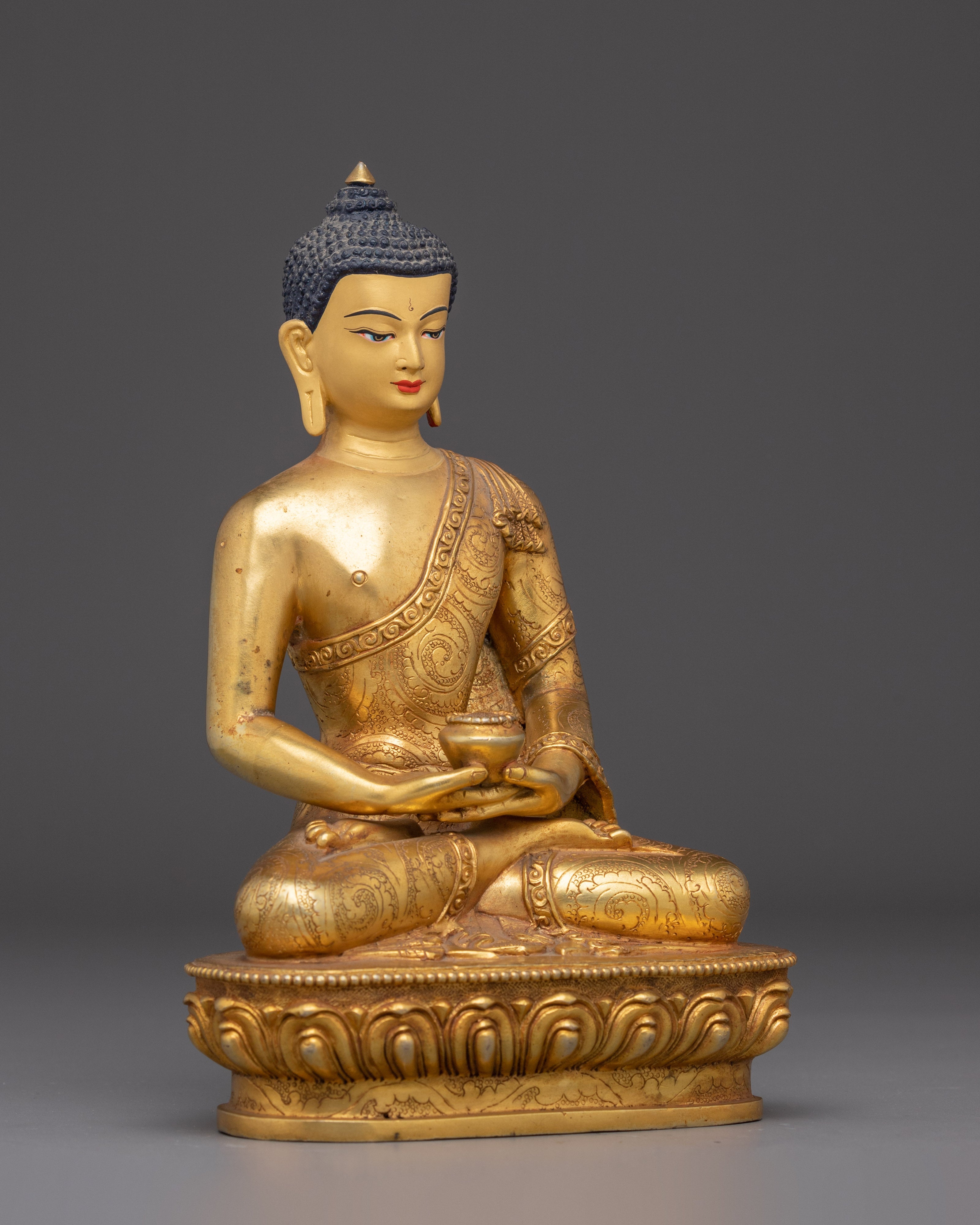 Amitabha Buddha Bodhisattva of Light | Gold-Plated Copper Spiritual Statue