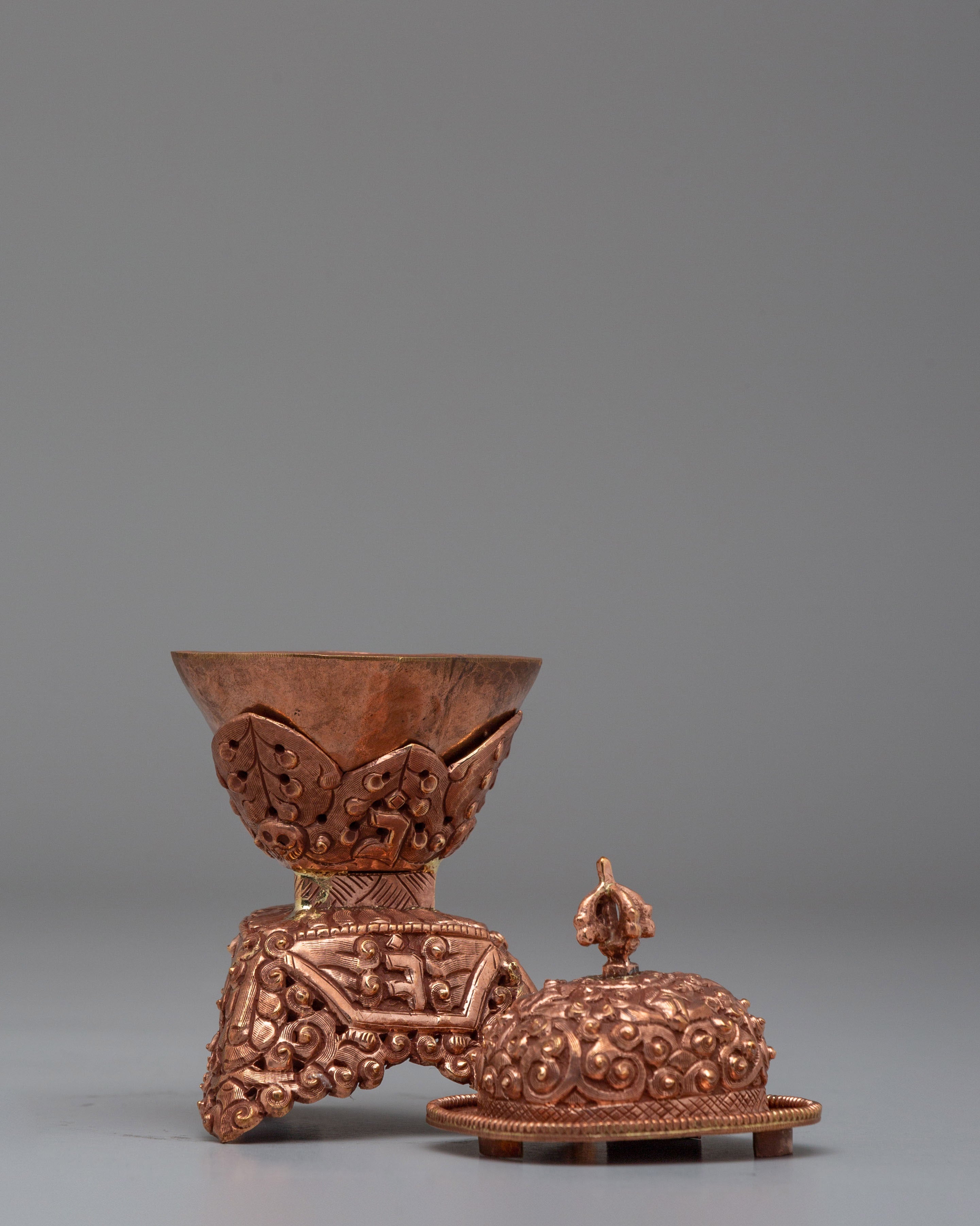 Traditional Skull Cup Set | Ritual Tool for Tantric Practices