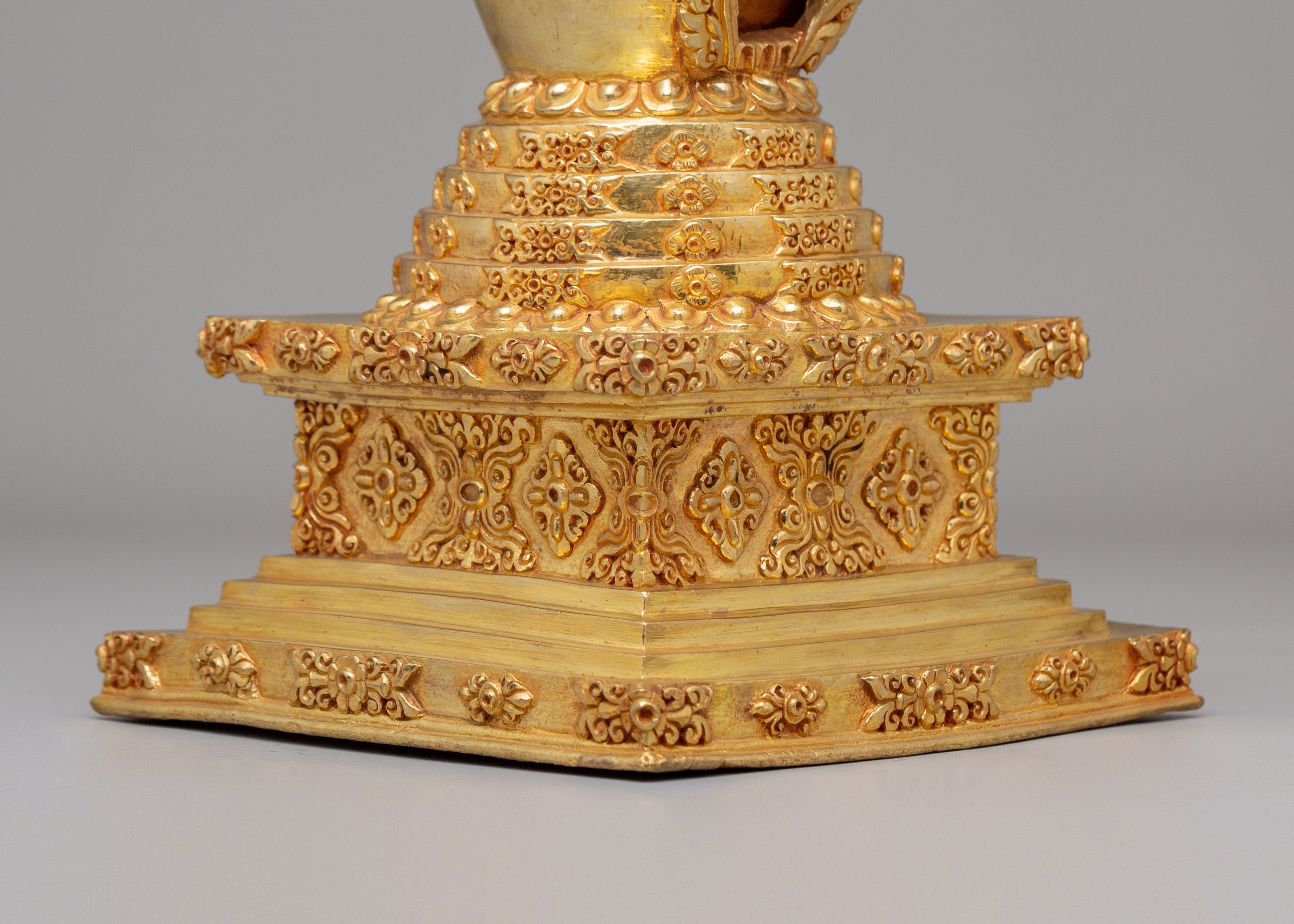 Buddhist Golden Stupa for Home Decor | Meditation Altar Stupa
