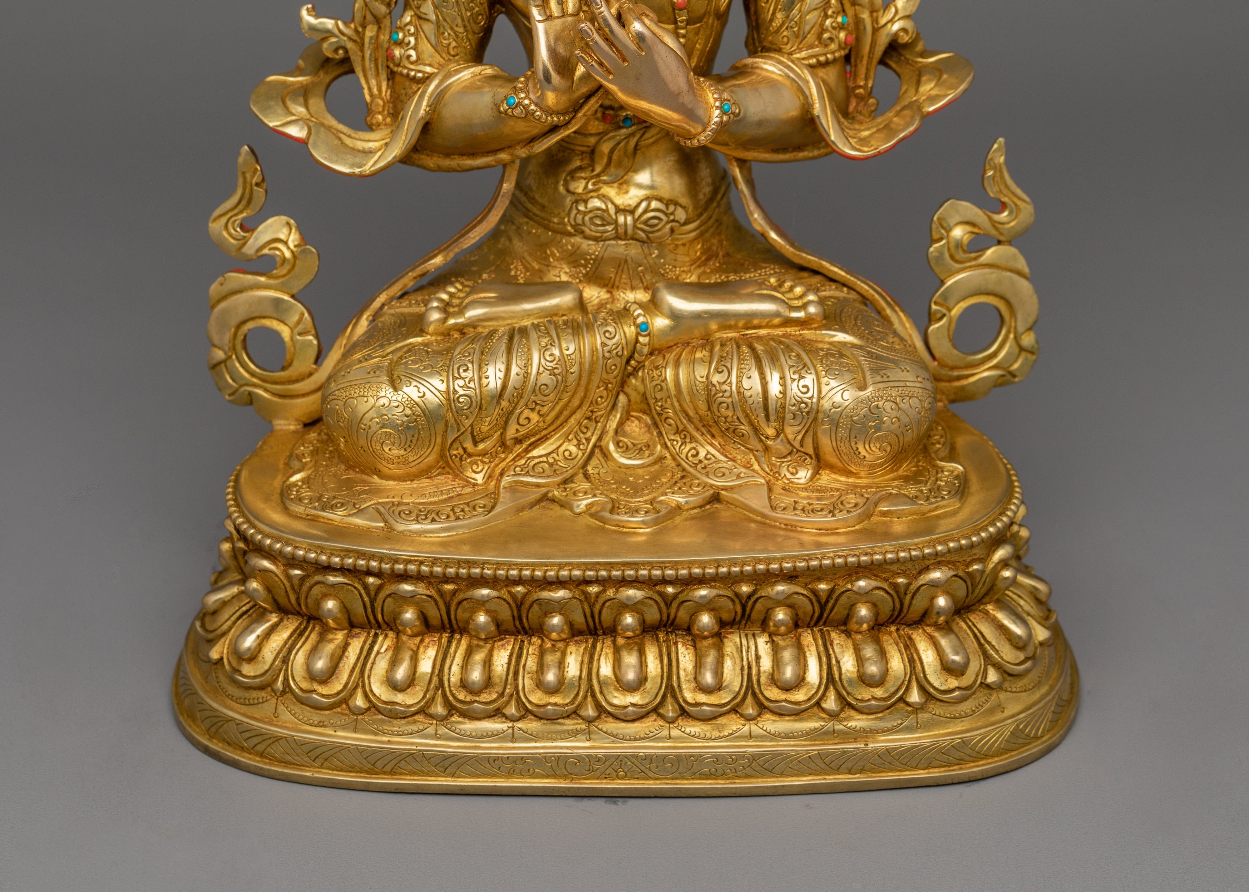 Himalayan Statue of Knowledge Deity, Manjushri | The Deity of Wisdom and Spiritual Insight