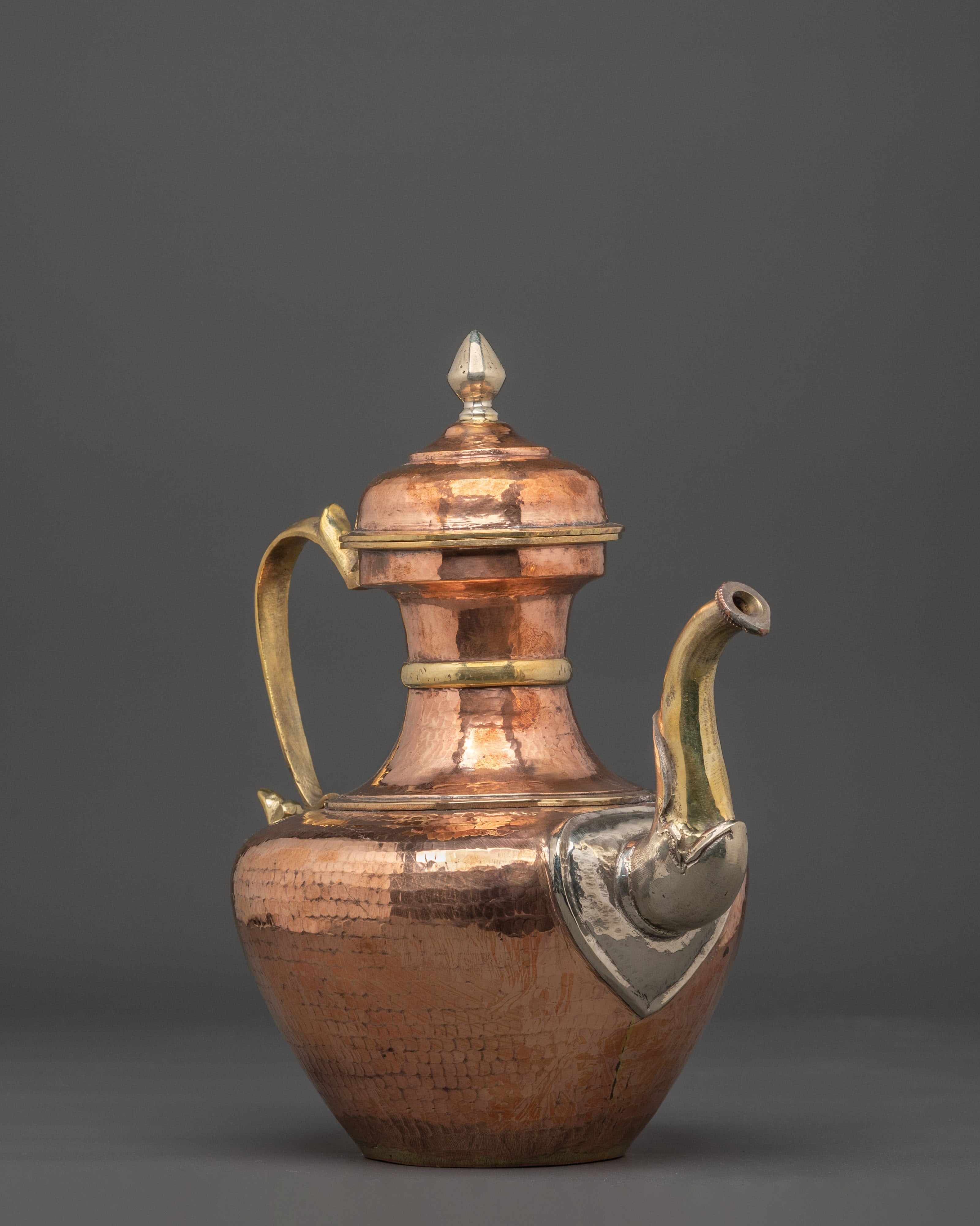 Traditional Copper Teapot | Decorative Tibetan Tea Kettle