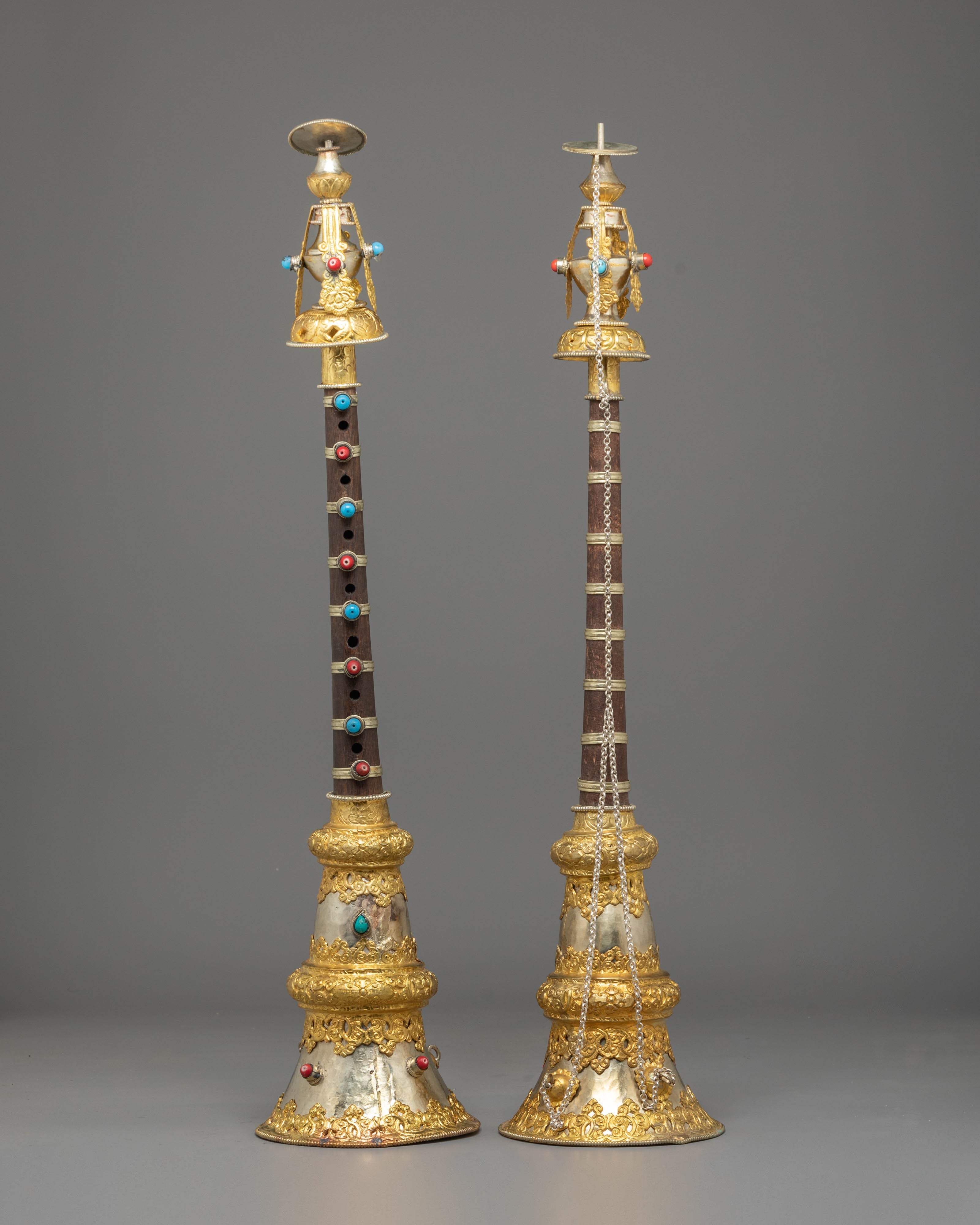 Gyaling Set for Ritual Ceremonies | Buddhist Temple Instrument Decor