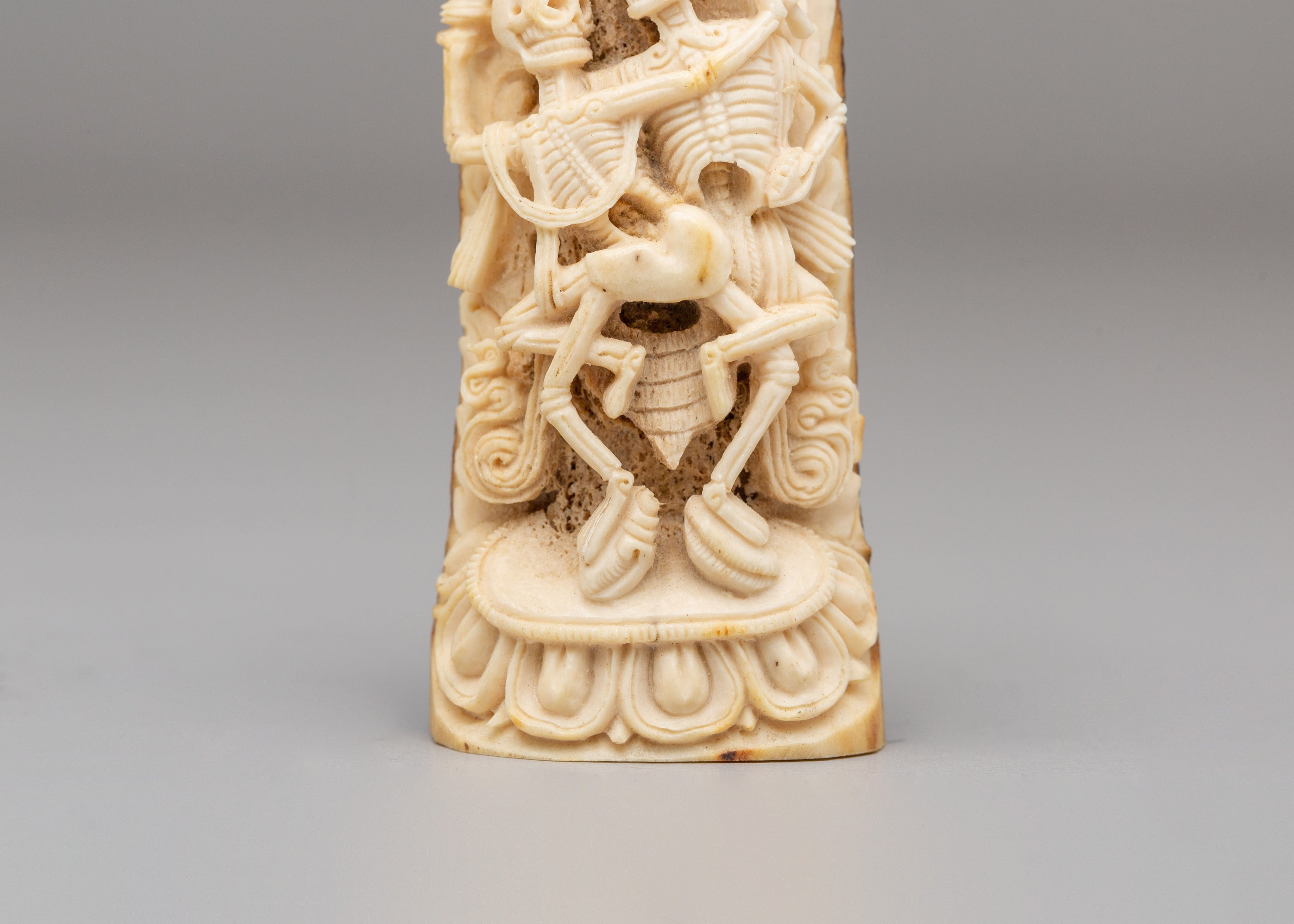 Himalayan Citipati Bone Sculpture | Handcrafted Skull Artifact