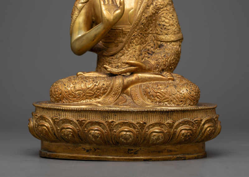 Copper Buddha Amogasiddhi Statue | Perfect for Creating a Sacred and Peaceful Atmosphere