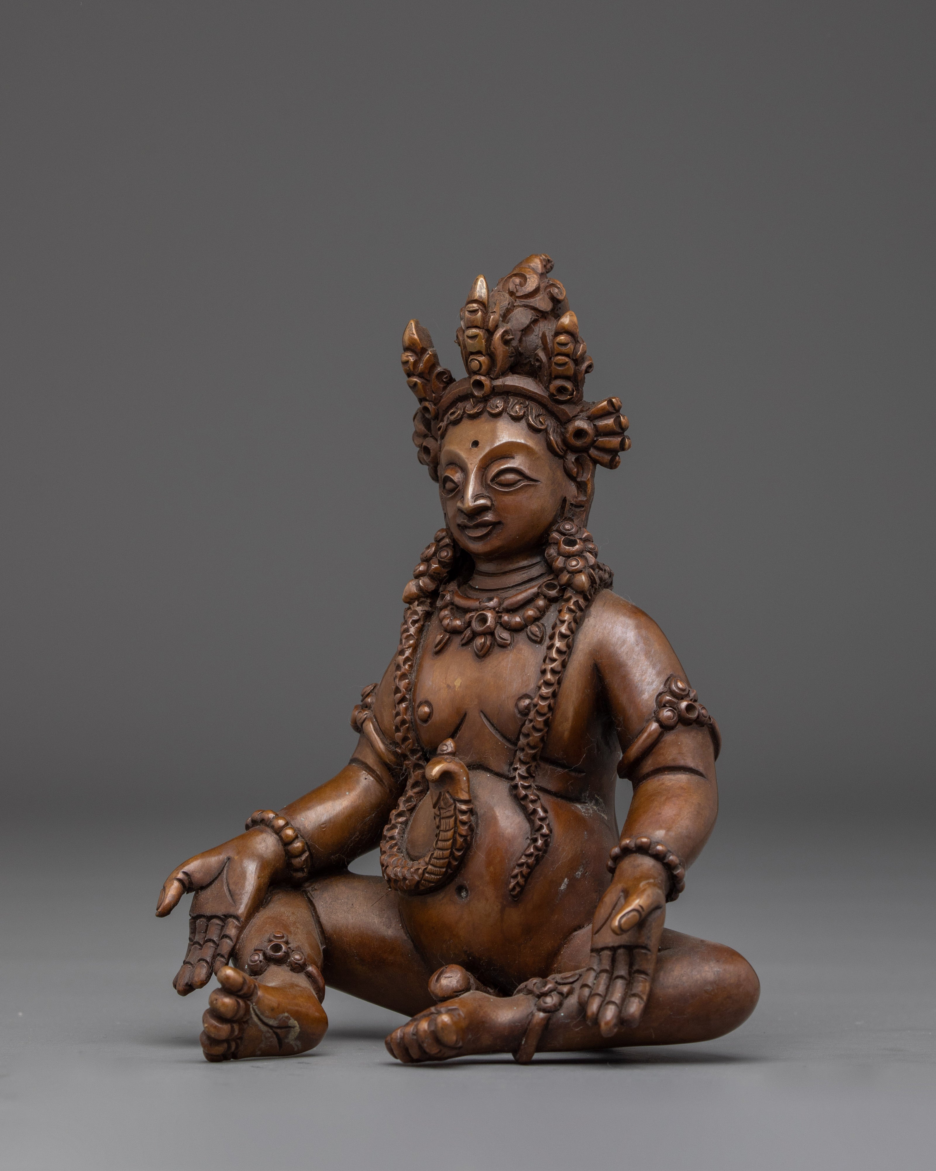 Black Dzambhala, Buddhist Prosperity God | Handcrafted Nepali Art