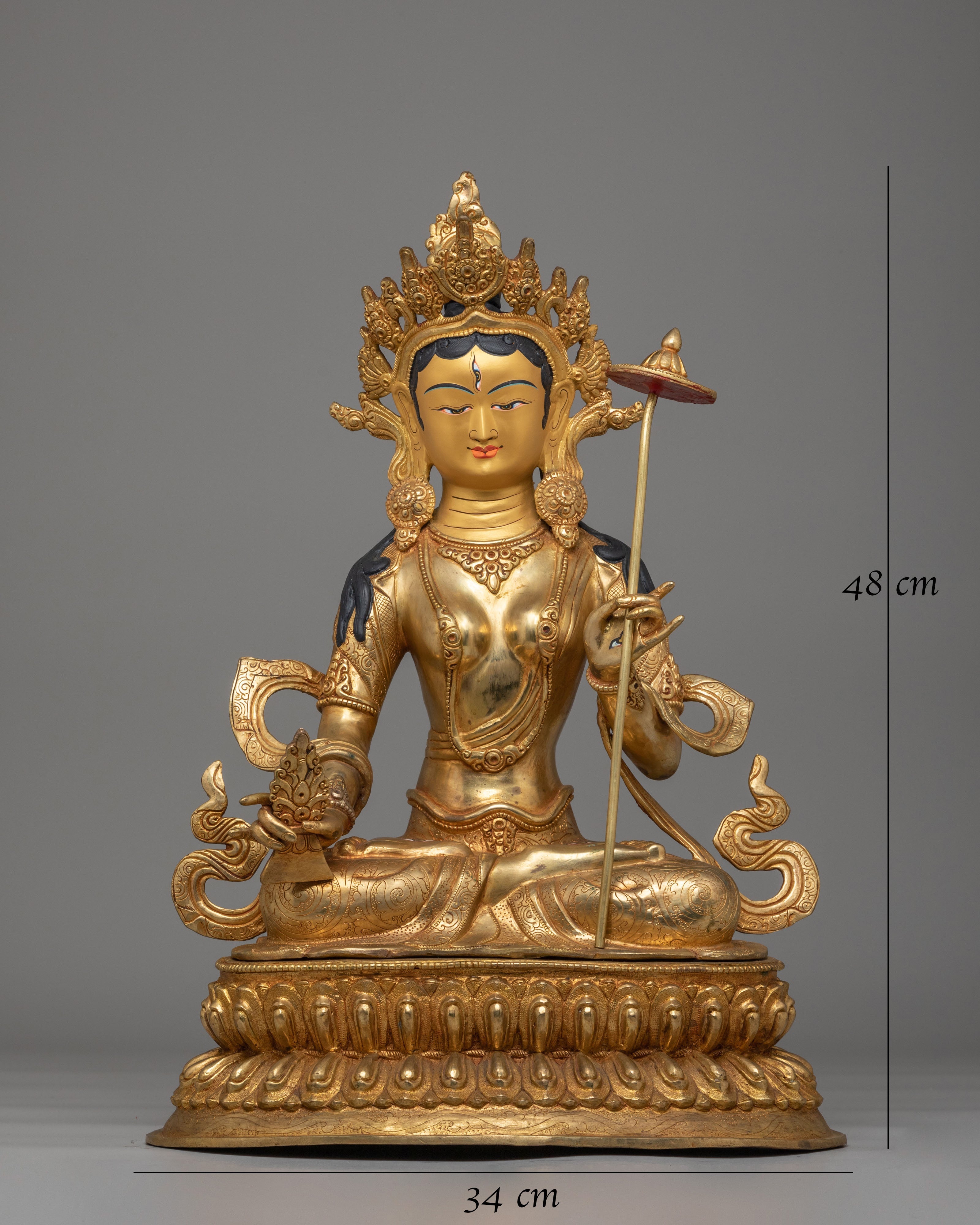 Goddess Dukar Statue for Protection | Sitatapatra Protector Goddess Artwork