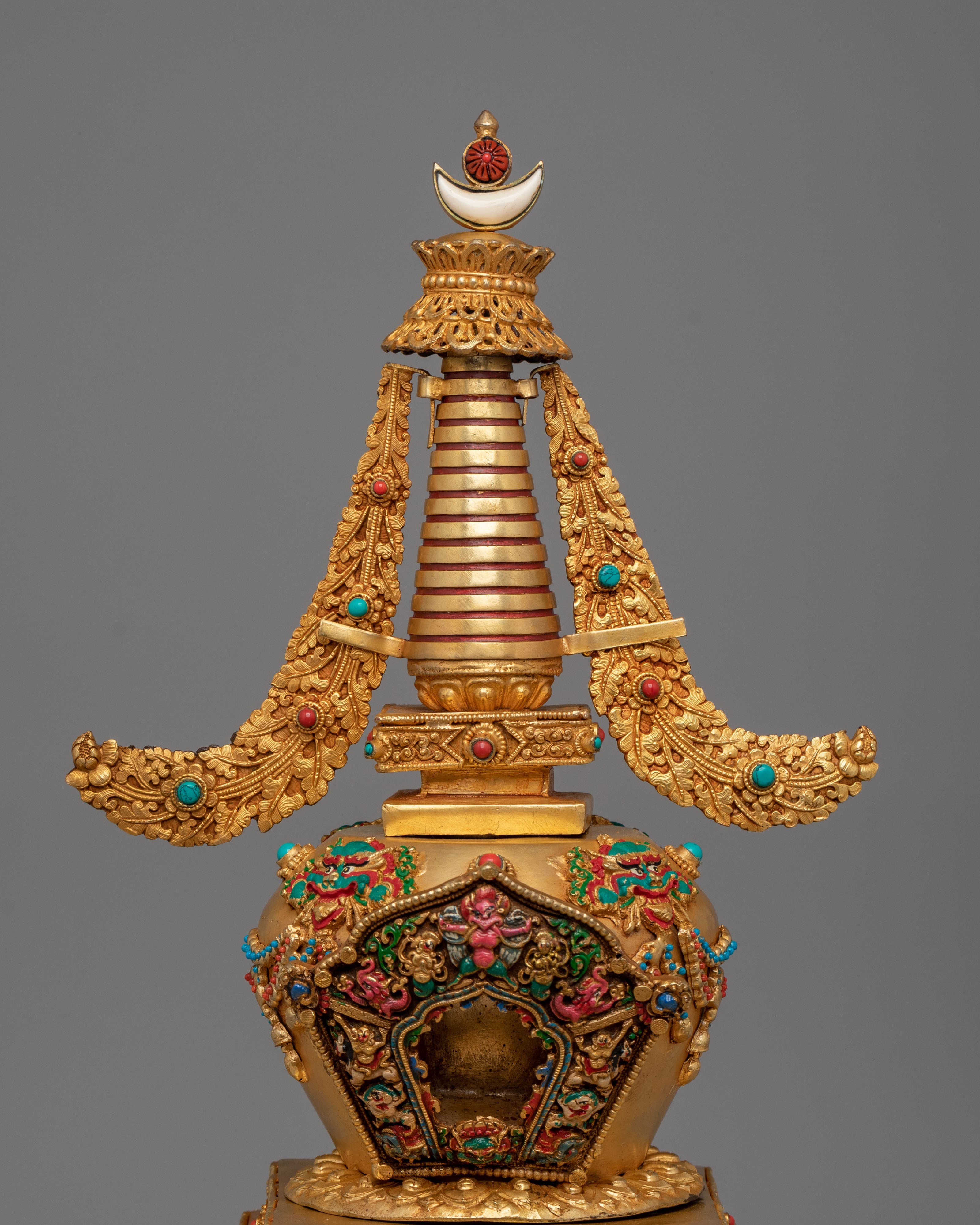 Handcrafted Traditional Tibetan Stupa | Himalayan Spiritual Decor