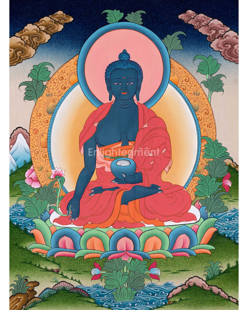 Medicine Buddha Thangka Painting