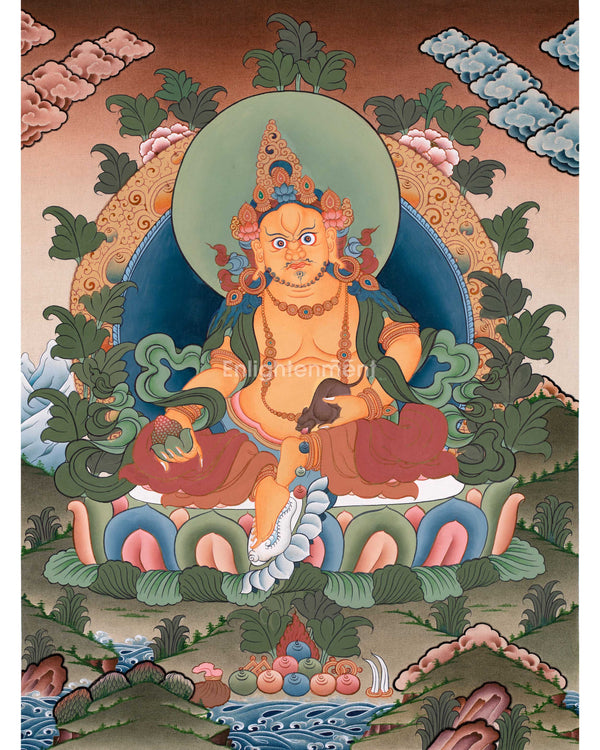 Hand Painted Dzambhala Thangka