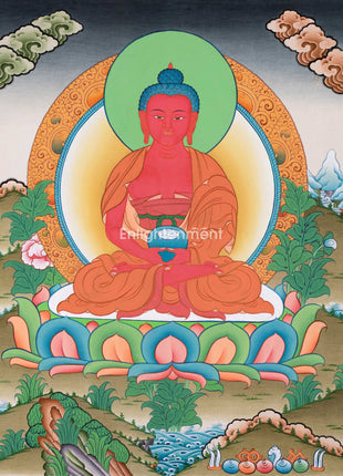 Hand-Painted Amitabha Buddha