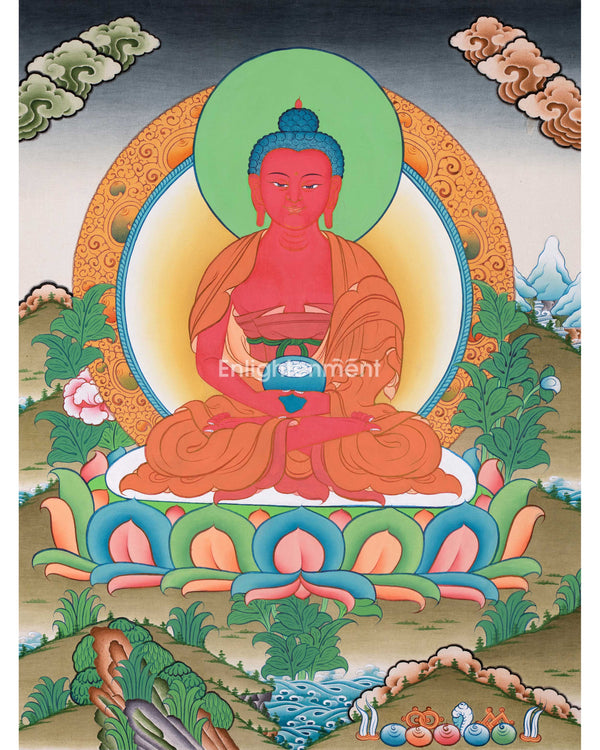 Hand-Painted Amitabha Buddha