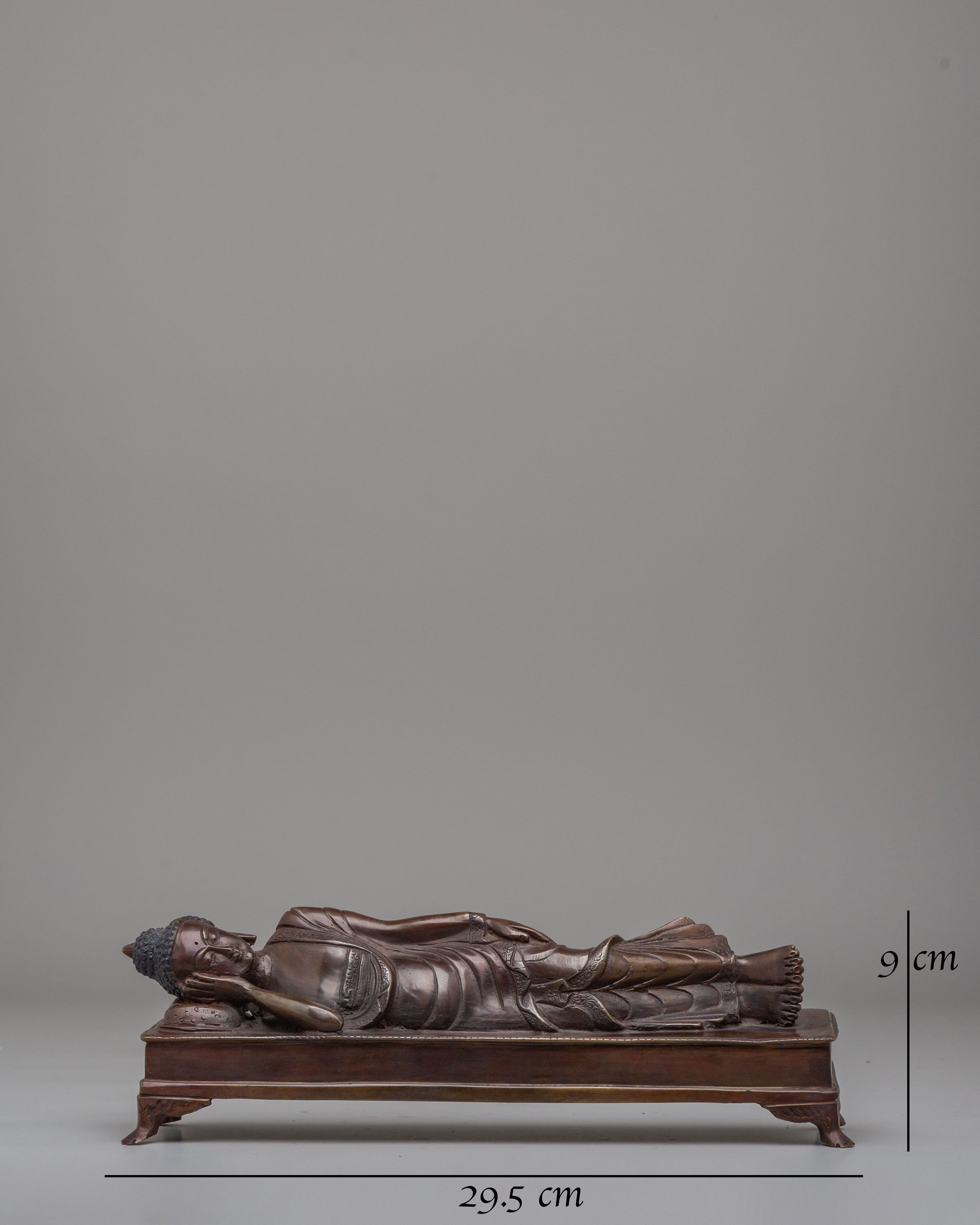 Handmade Sleeping Buddha Sculpture | Traditional Meditation Decor