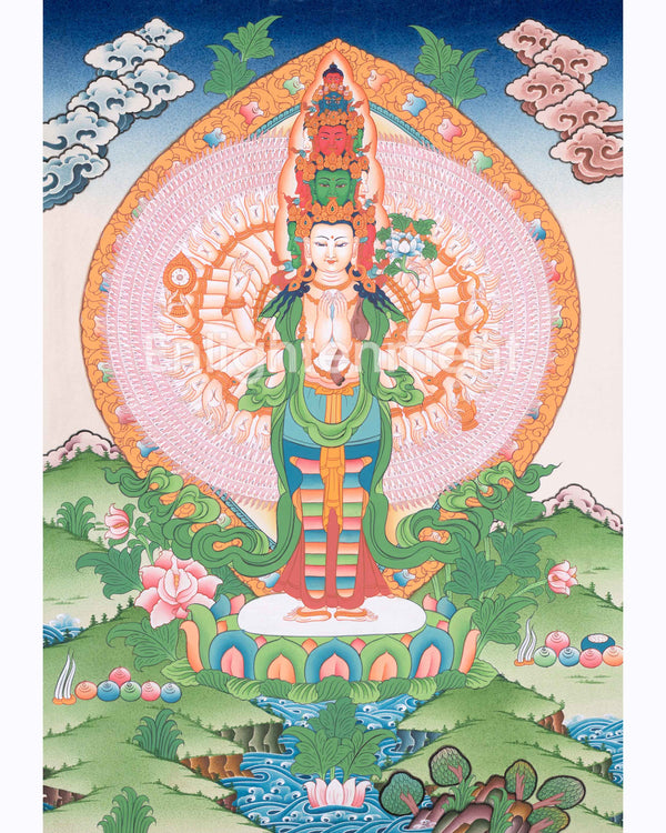1000 Armed Avalokitesvara Thangka