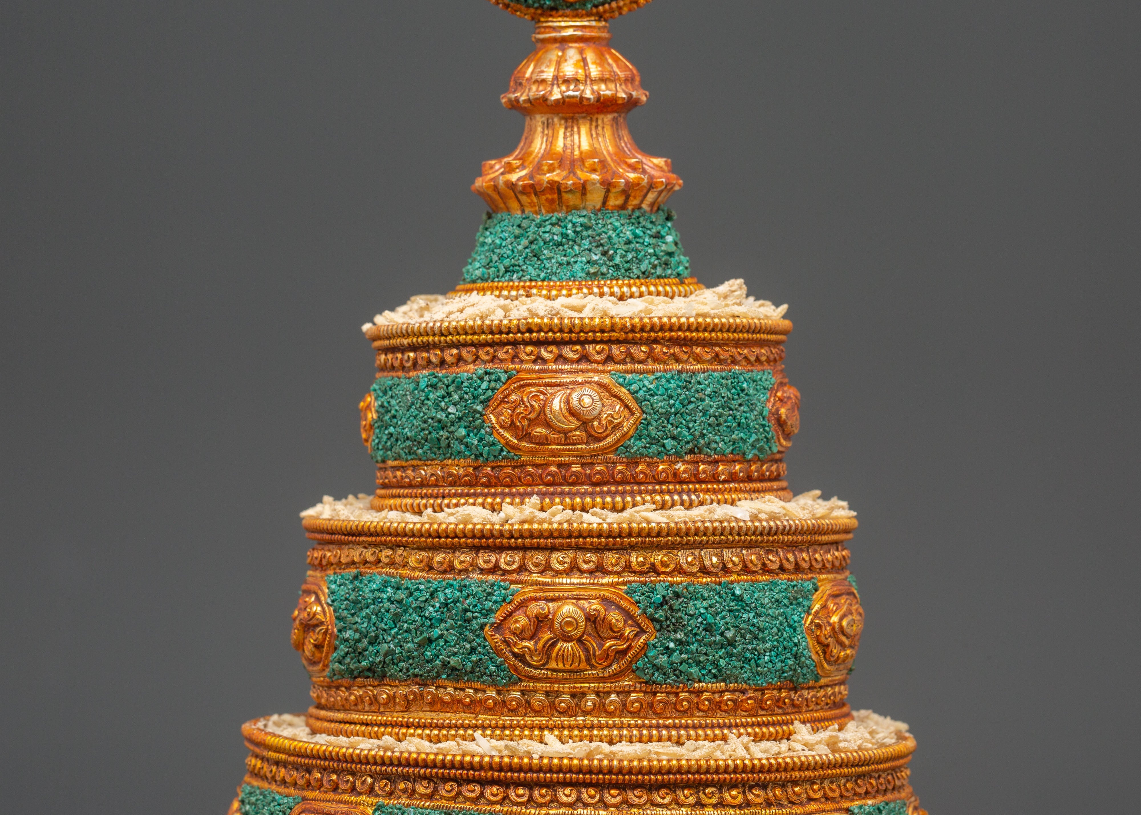 Sacred Traditional Gold Plated Mandala | Tibetan Buddhist Sacred Art Sculpture