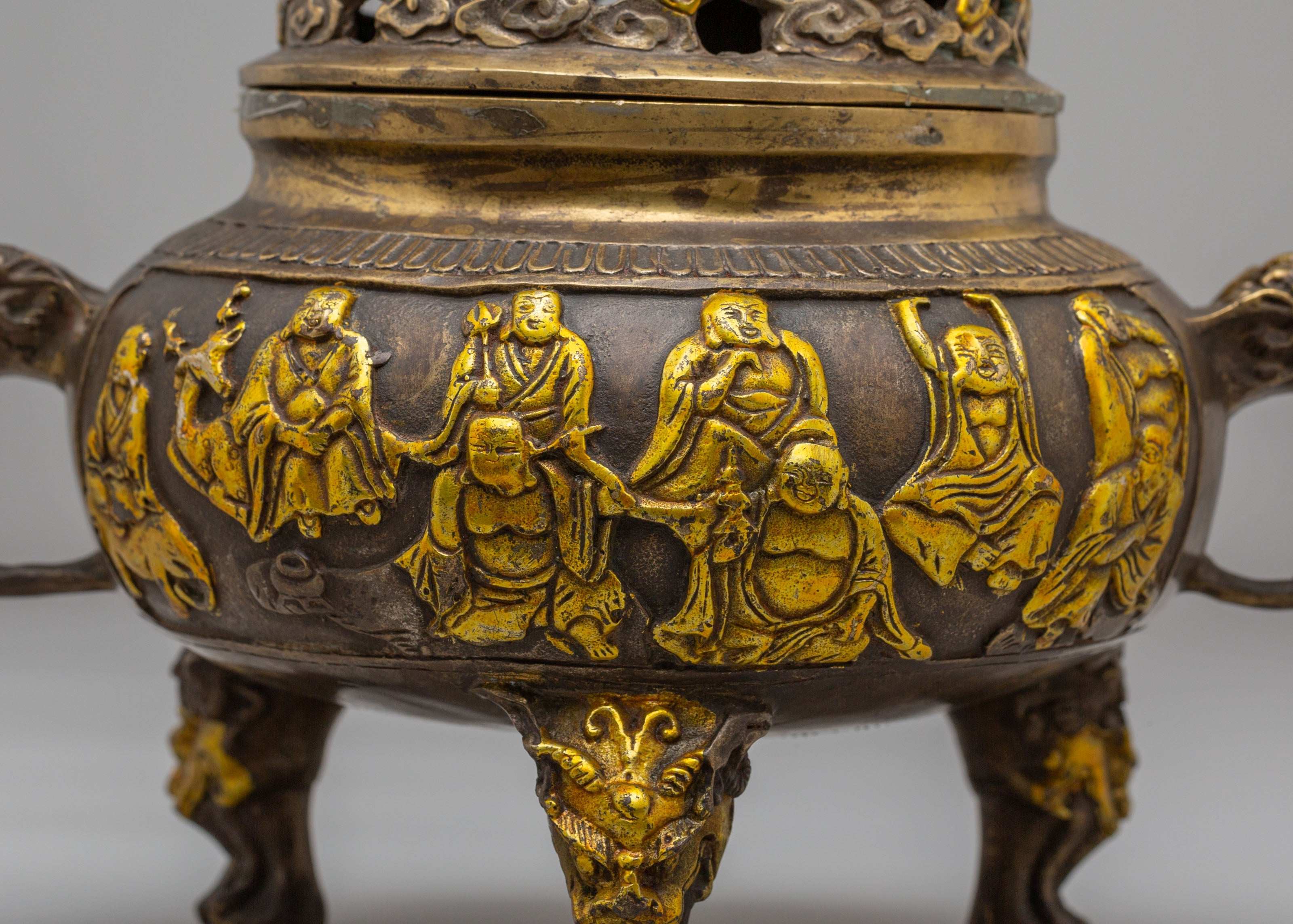 Traditional Laughing Buddha Incense Burner | Buddhist Ritual Incense Burner