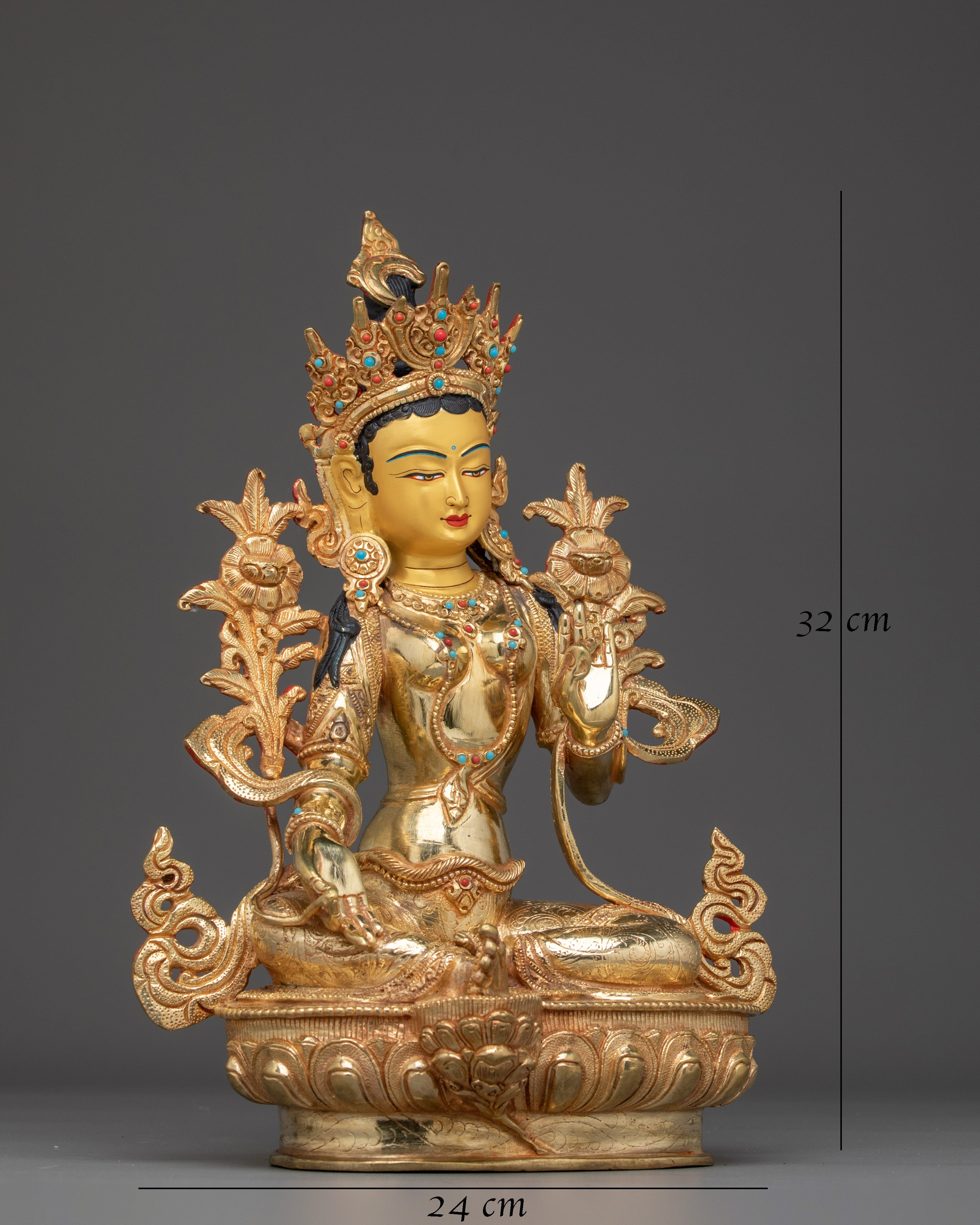 golden-shyama-tara-handcrafted-statue