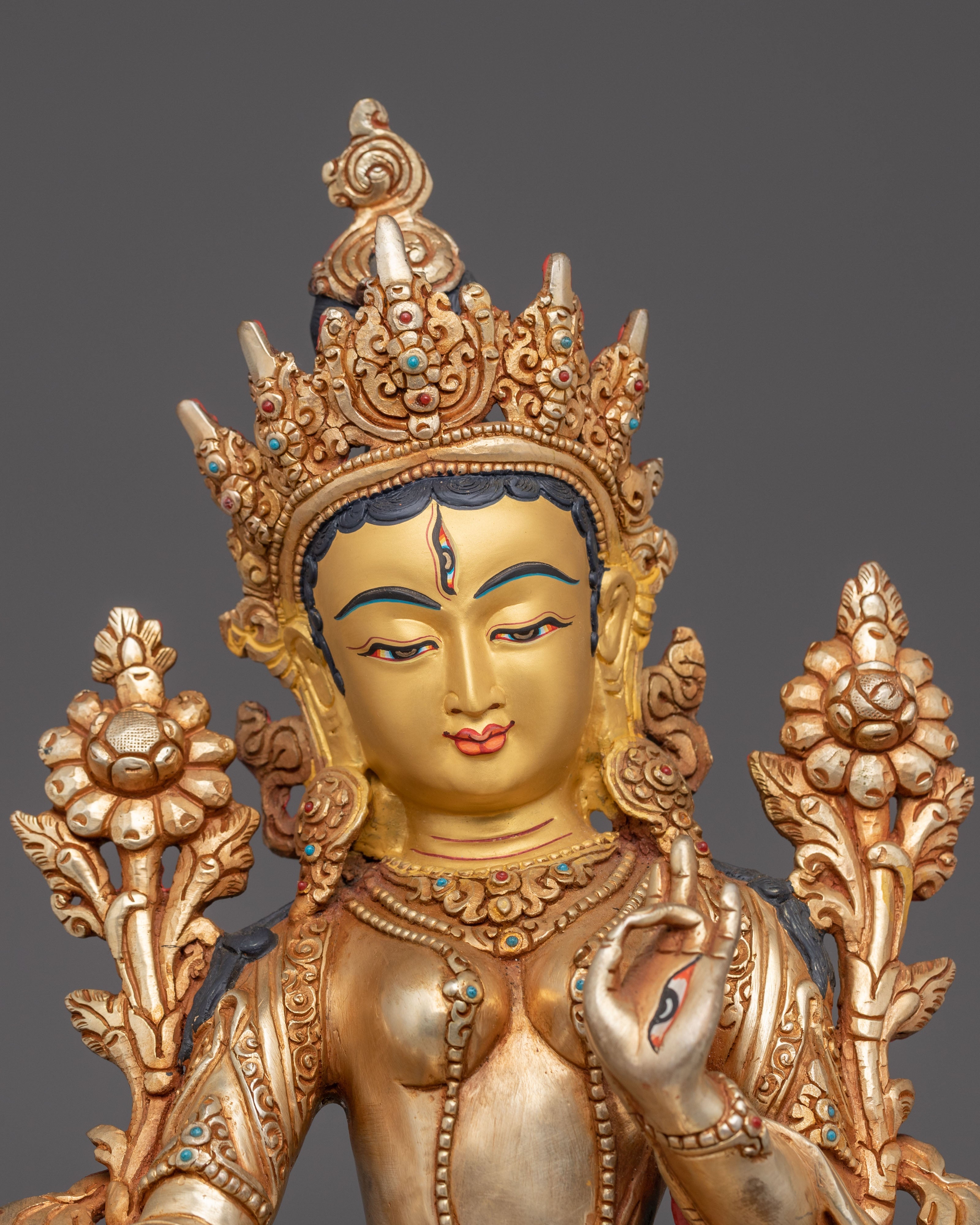 Meditation Goddess White Tara Statue | Symbol of Compassion and Healing