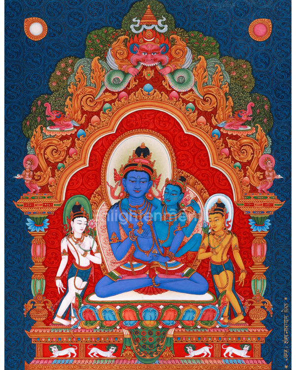 Vajrasattva Yab Yum Thangka