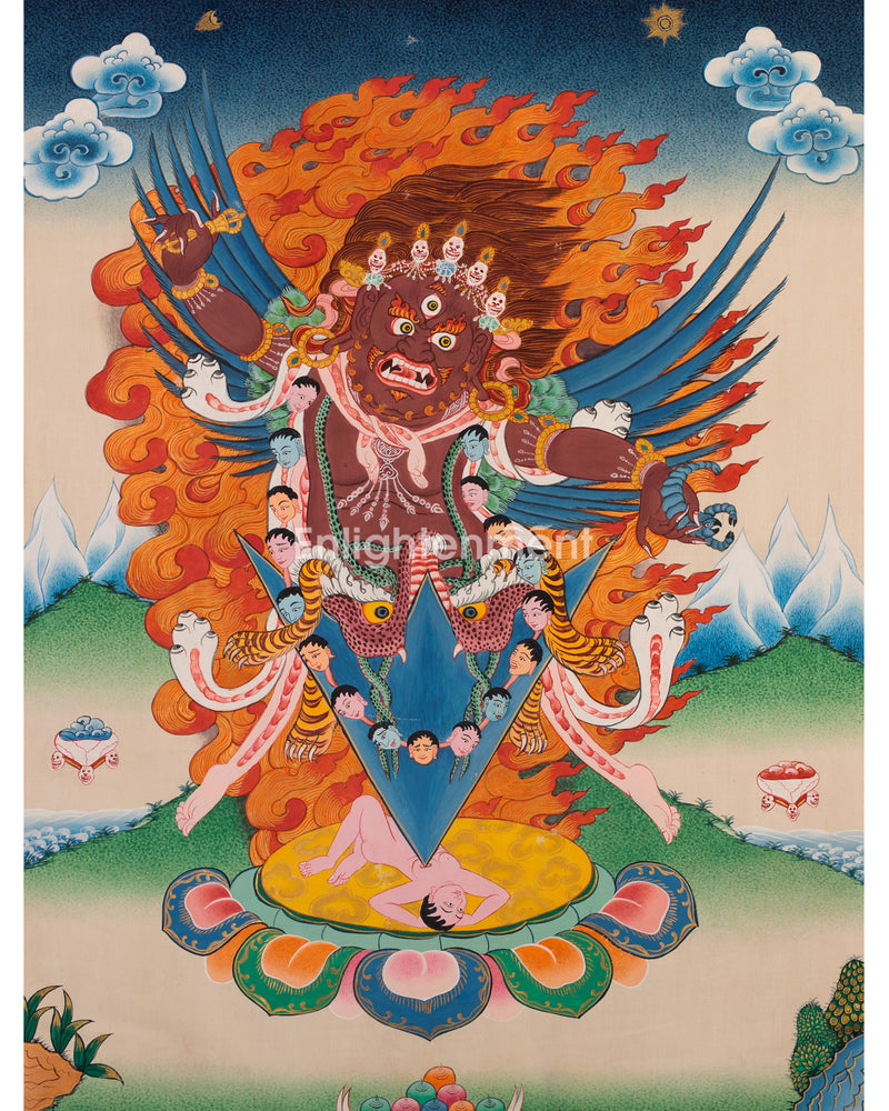 Vajrakilaya, Wrathful Yidam Thangka | Power and Transformation