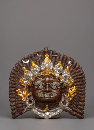 Gold & Silver-Plated Mahakala Mask