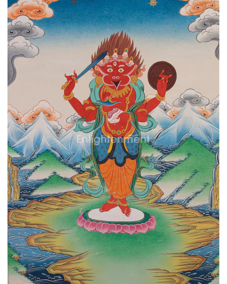 Garuda Thangka | Buddhist & Hindu Deity of Protection