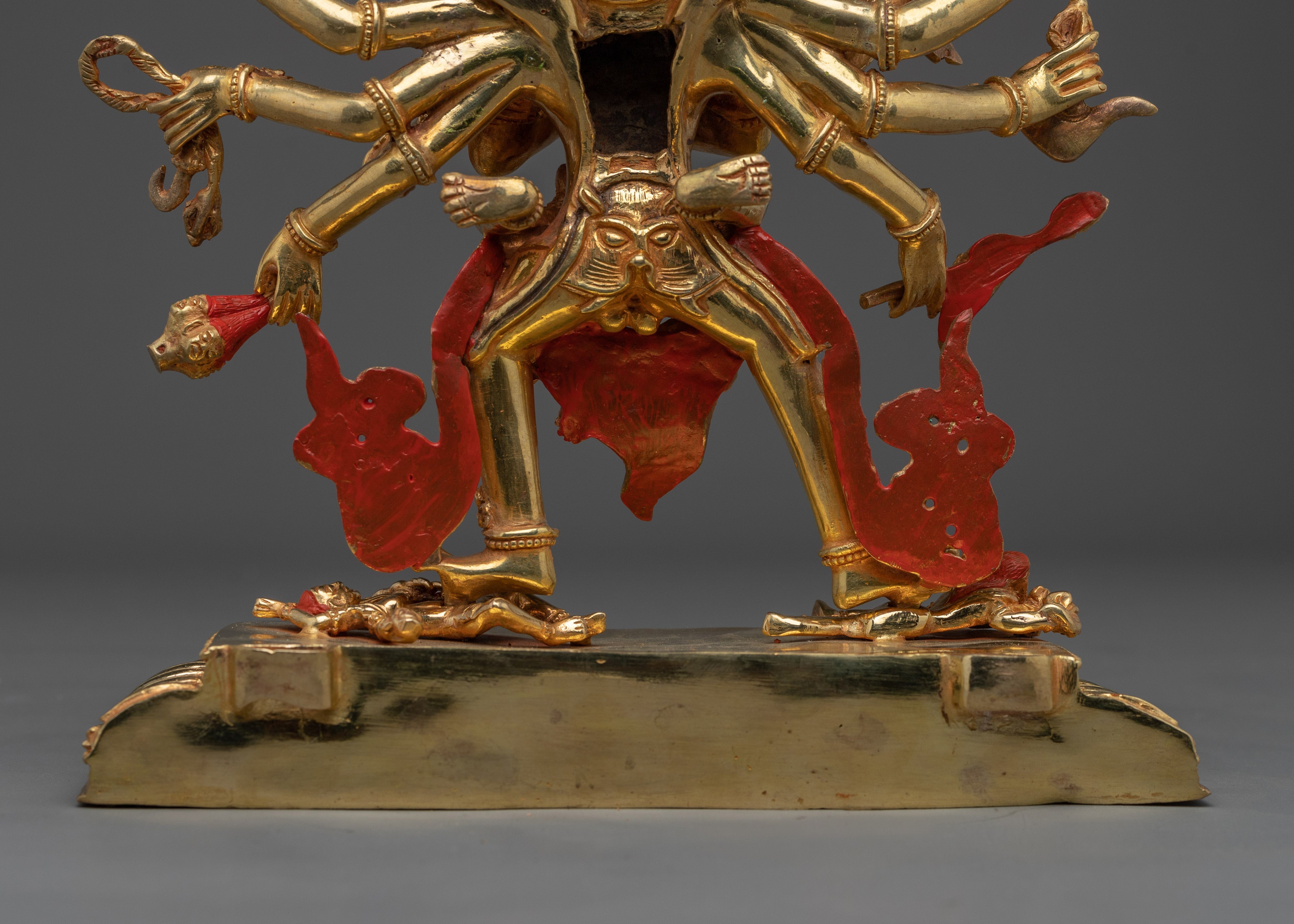 Chakrasambhara with Consort Gold and Copper Statue | Meditation Room, and Sacred Space